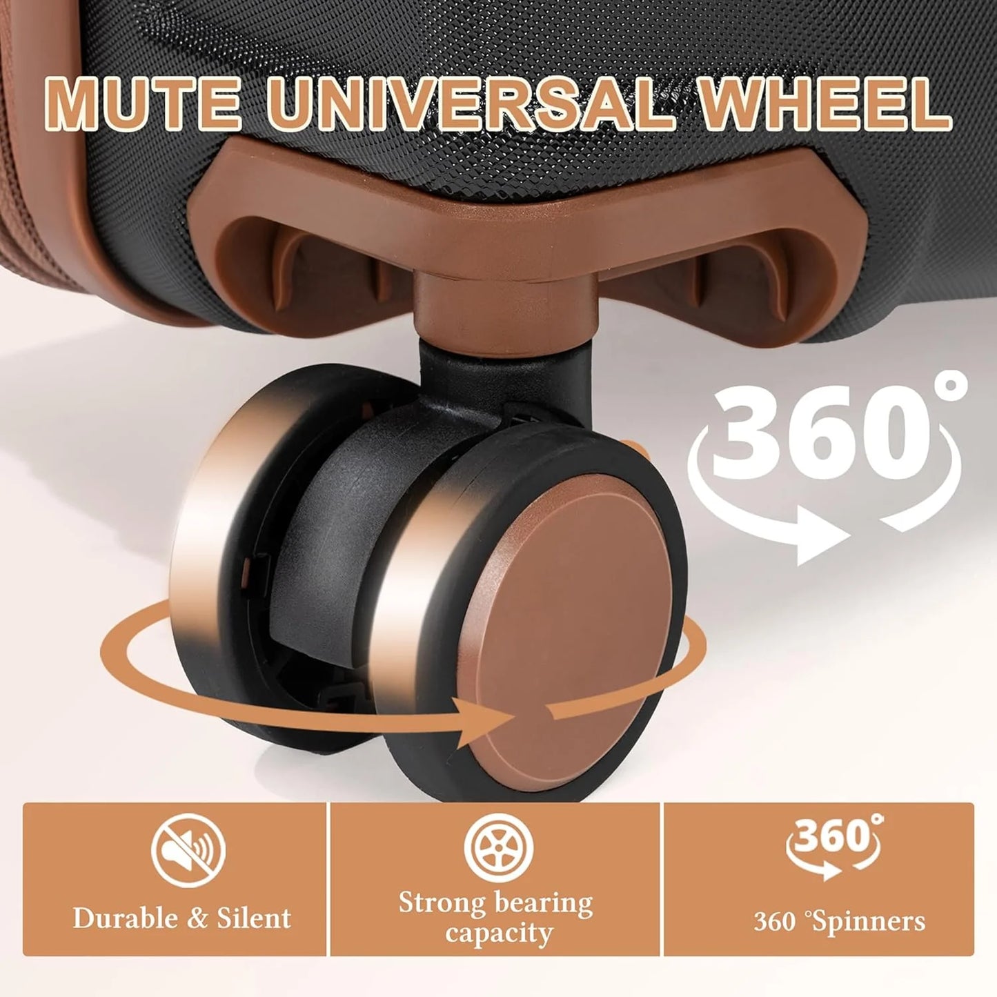 5 piece luggage set expandable suitcase 22x14x9 aviation certified durable waterproof travel set