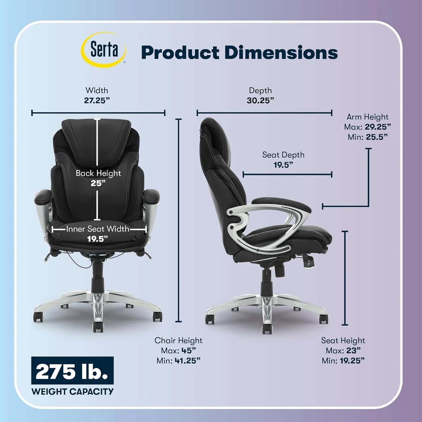 Executive office chair, ergonomic computer desk and chair