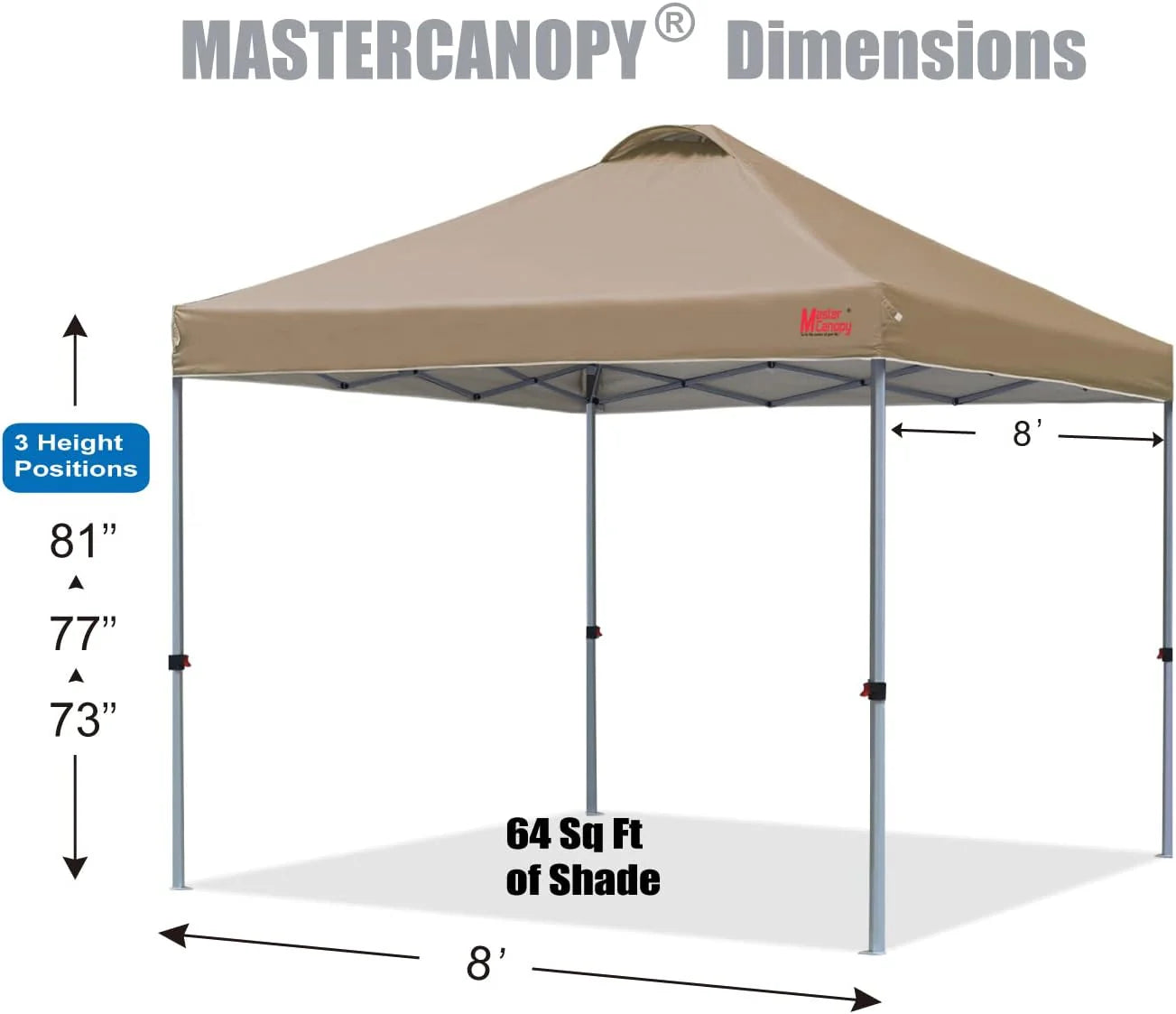 Durable Pop-up Canopy Tent with Roller Bag (10x10, Black)