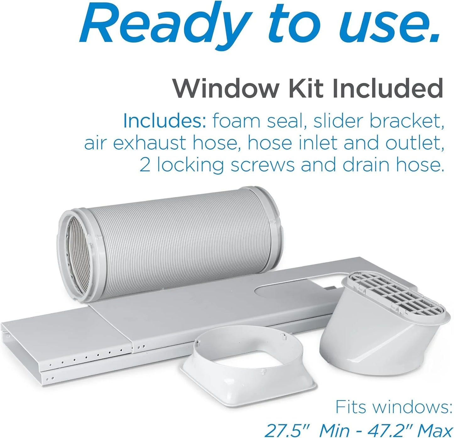 BLACK+DECKER 10,000 BTU Portable Air Conditioner for Rooms up to 450 Sq. with Remote Control, White