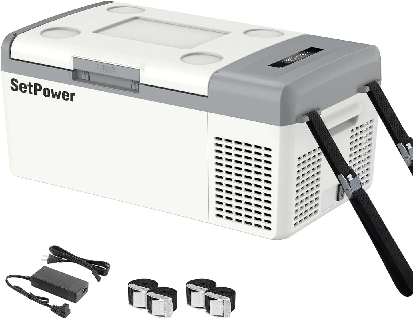 12V Refrigerator 21 Quart Portable Freezer 50 Hours Keep Cool,Electric Cooler for Vehicles Car Refrigerator 12V Portable Fridge for Car Camping Truck Van RV SUV Road Trip Travel RF20