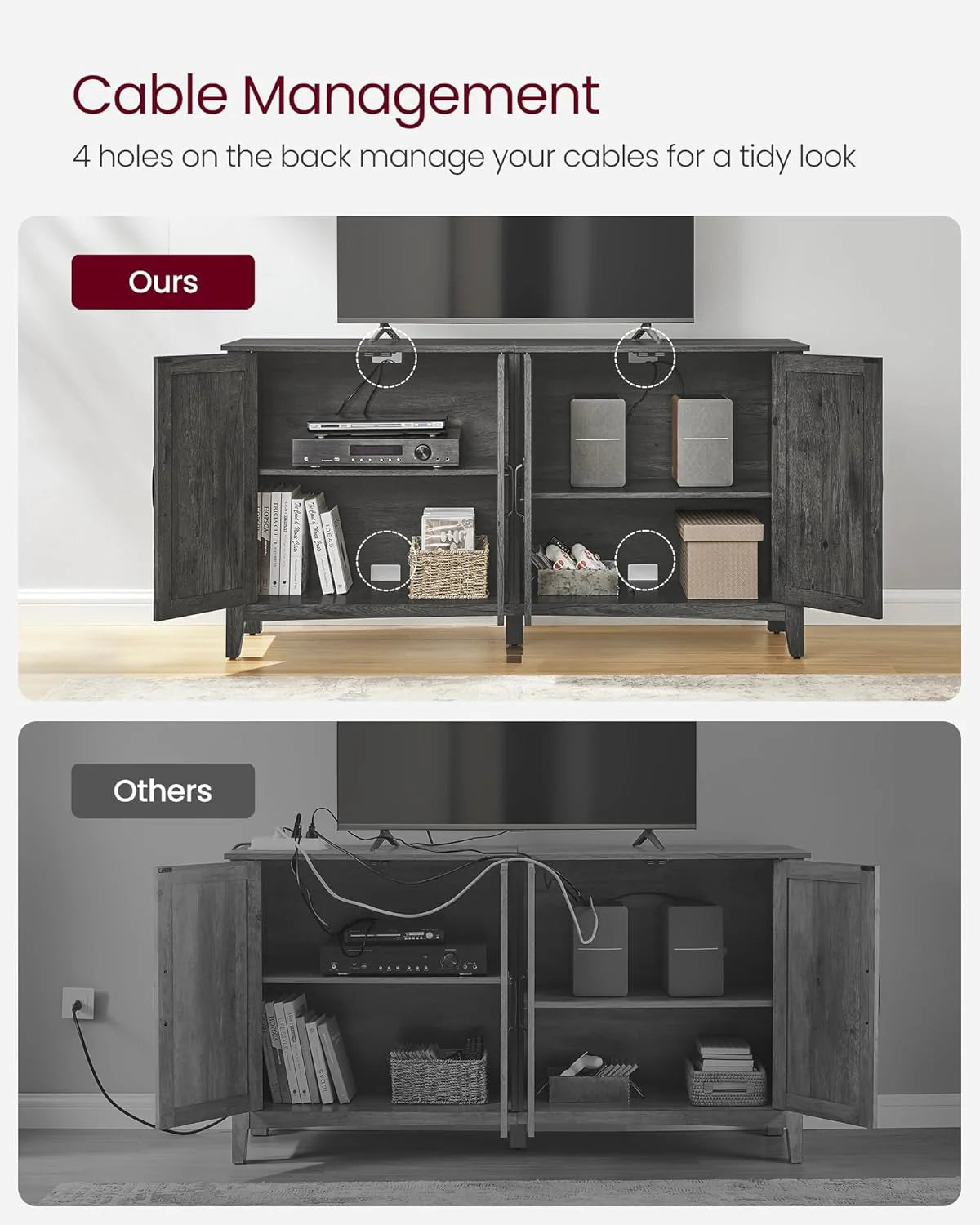 Storage Cabinet Buffet Cabinet with Adjustable Shelves