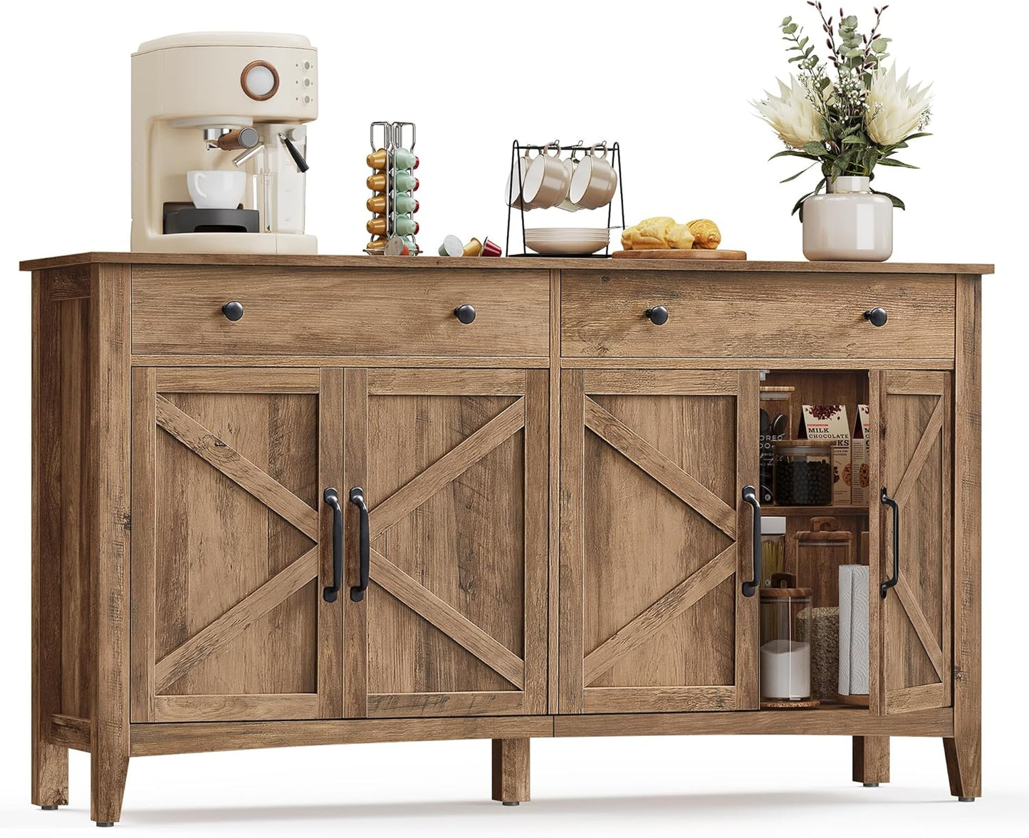 Storage Cabinet Buffet Cabinet with Adjustable Shelves