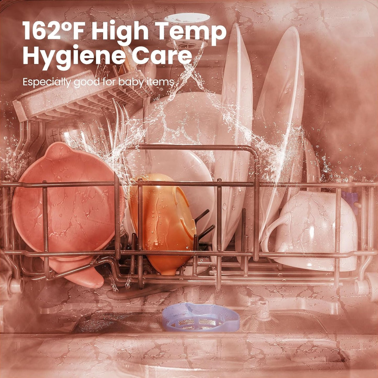 COMFEE' Portable Mini Dishwasher Countertop with 5L Built-in Water Tank