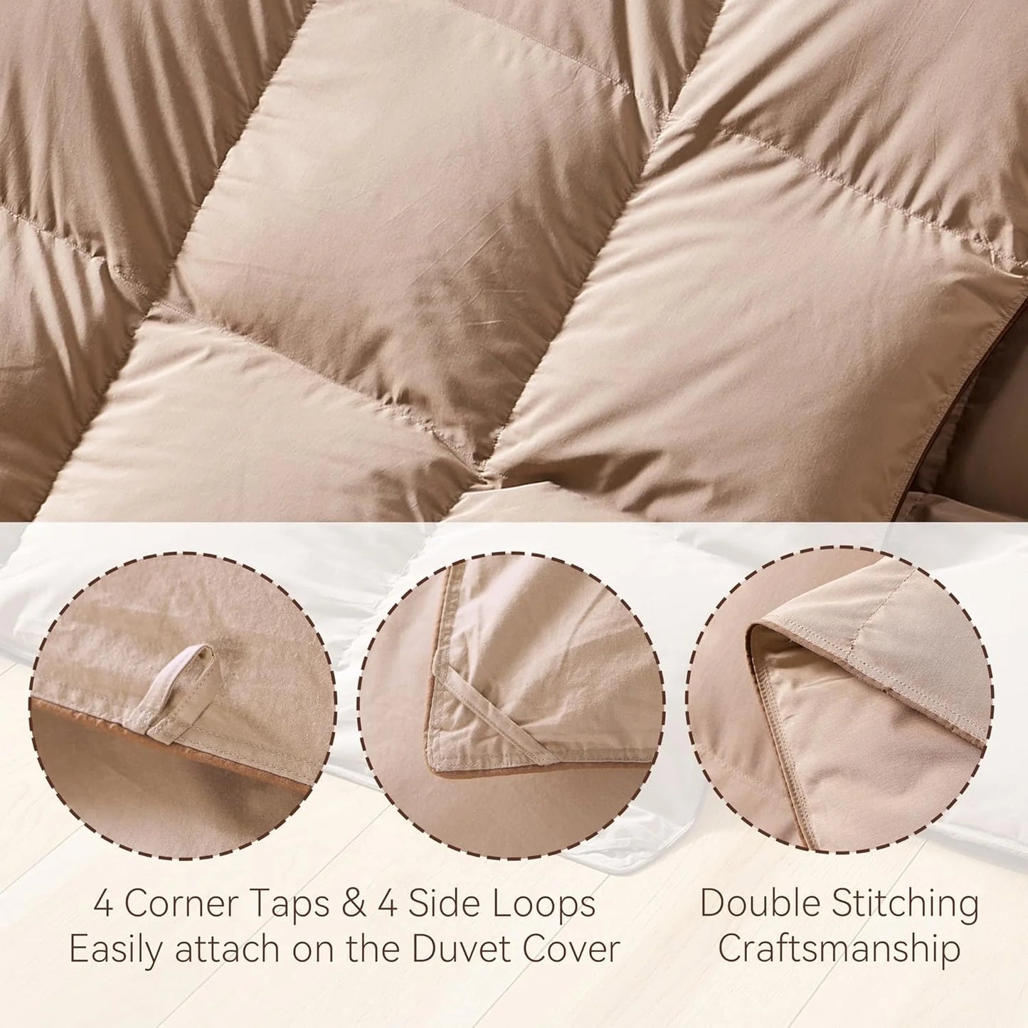 Premium Down Comforter 3D Baffle Box Design
