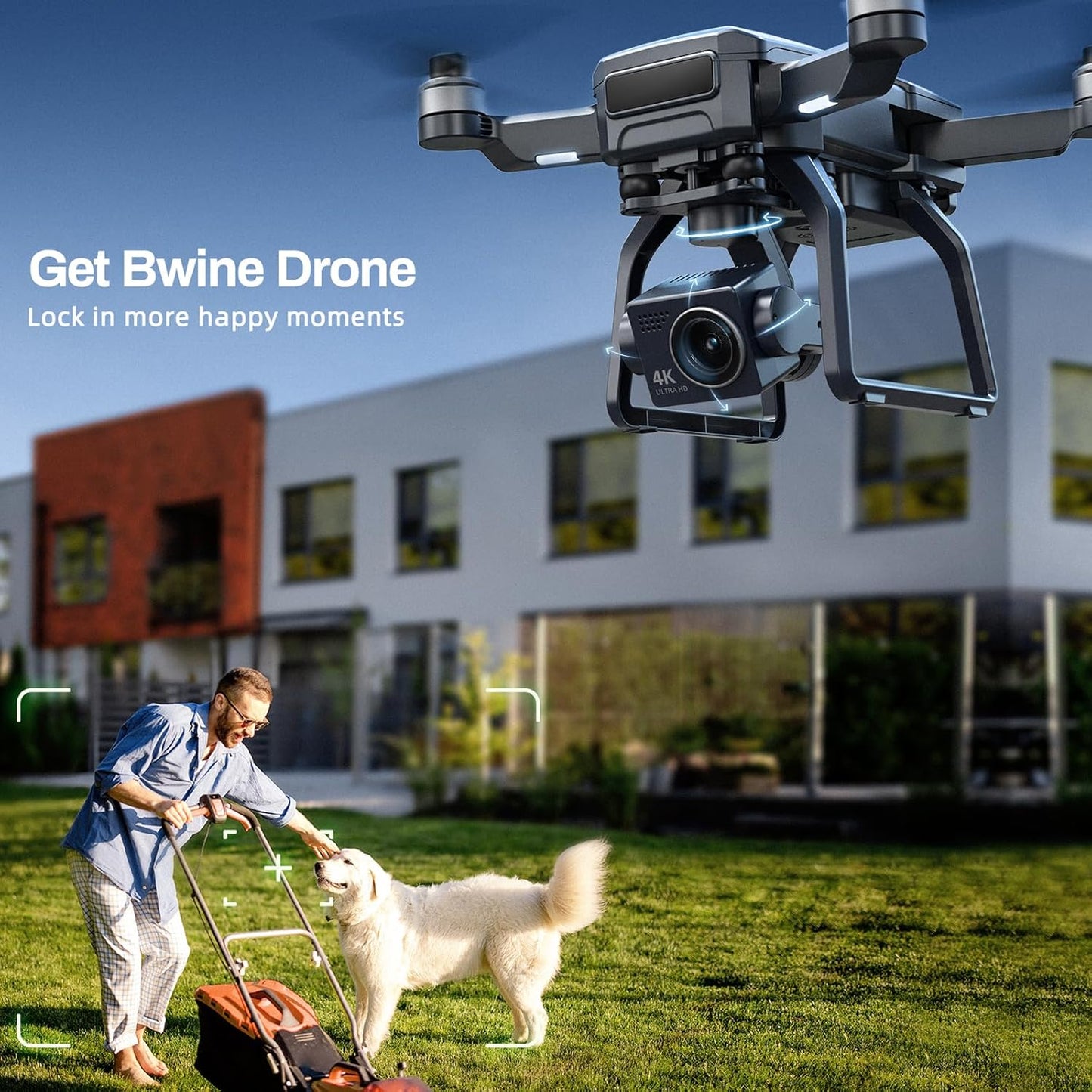 Adult-specific camera drone with 4K UHD aerial photography, 3-axis gimbal, 10,000-foot control, 3 batteries for 75 minutes of flight time, and GPS tracking