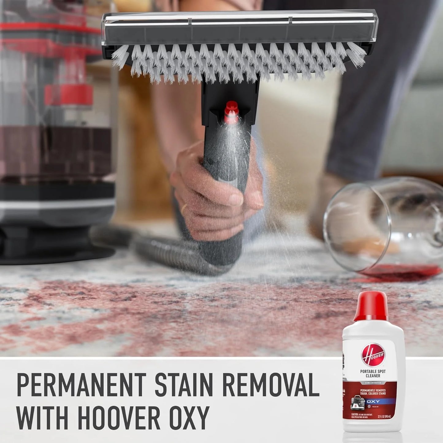 Hoover CleanSlate Plus Portable Carpet & Upholstery Spot Cleaner with Powerful Suction and Multiple Tools