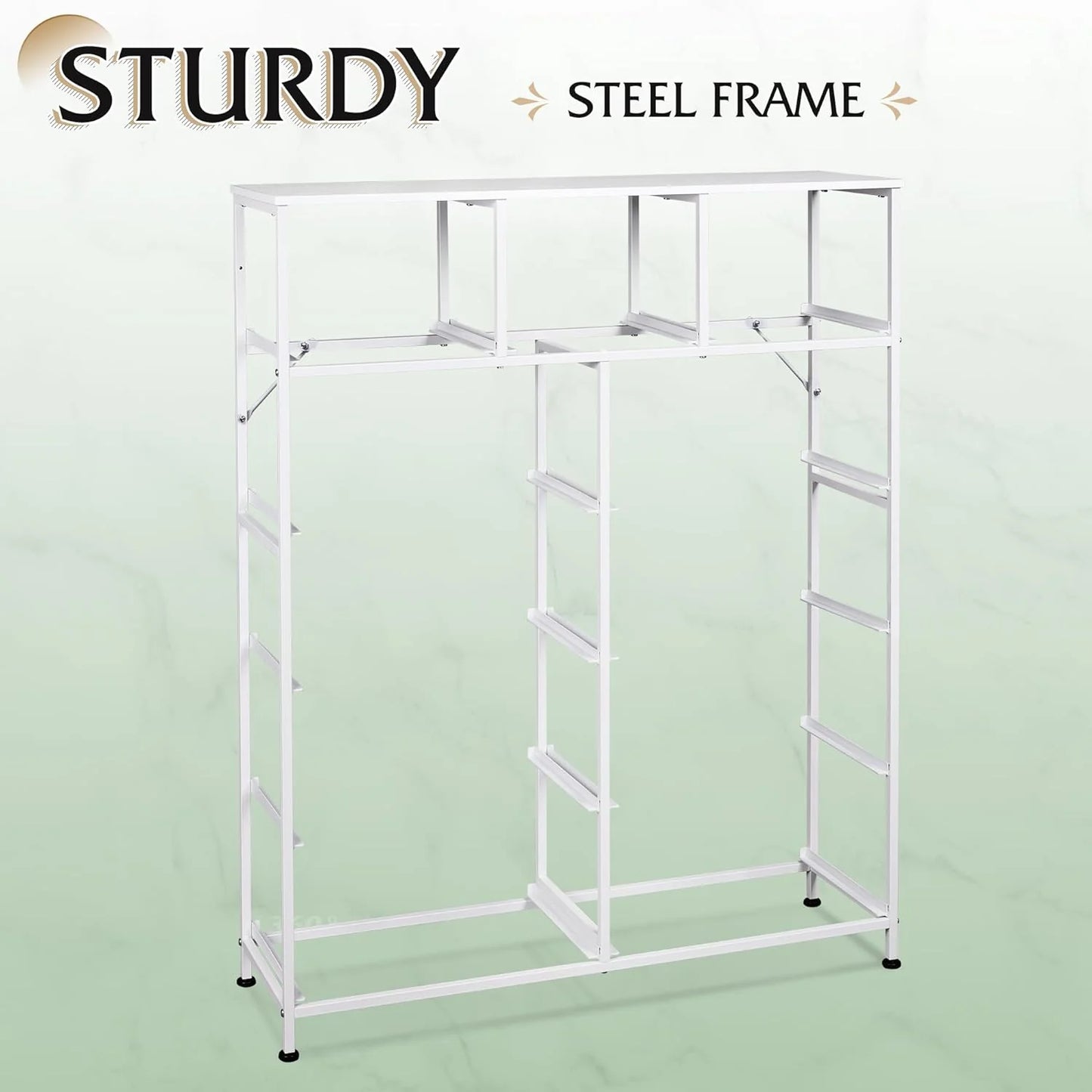 Storage Organizer Unit with 11 Fabric Bins, Storage Drawers Organizer with Steel Frame, Tall Storage Tower Organizaton