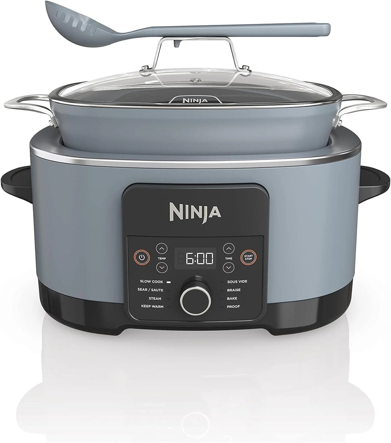 Ninja Slow Cookers 8.5-Quart Multi-Cooker with Dutch oven, steamer, glass lid with integrated spoon, nonstick and oven-safe pot