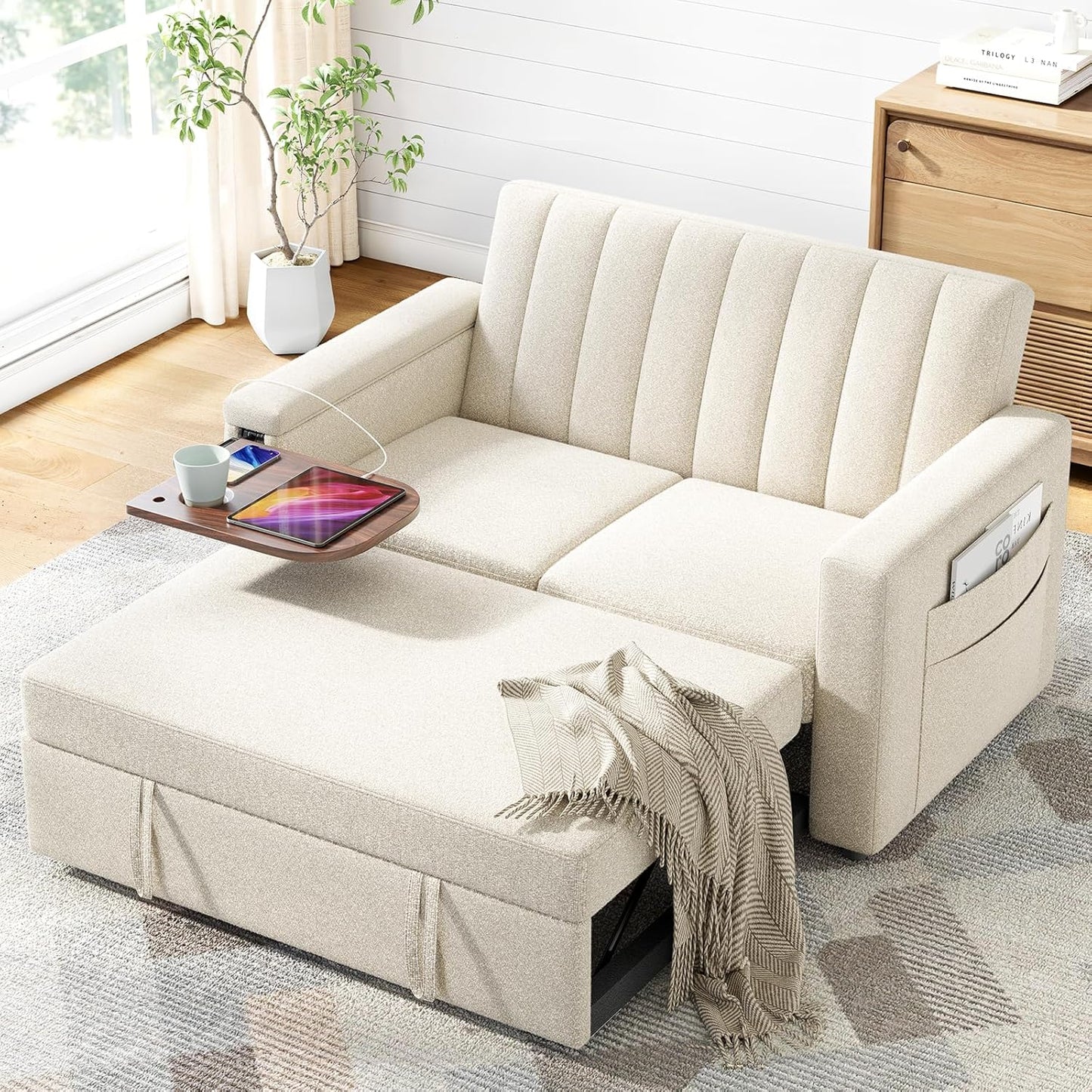 Sofa Bed 3-in-1 Convertible Sleeper Sofa