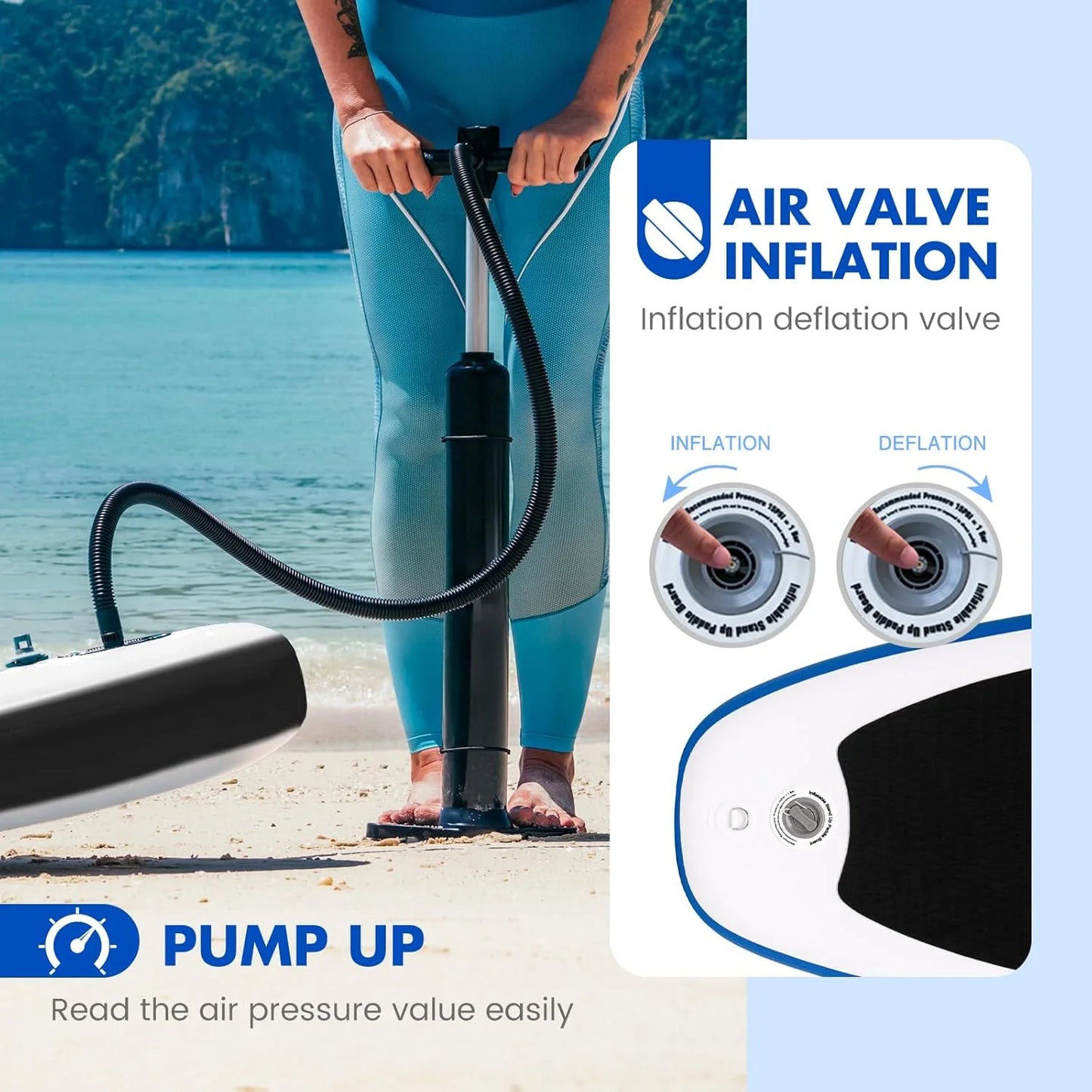 FunWater Stand Up Paddle Board Ultralight Inflatable Paddle Board with SUP Accessories