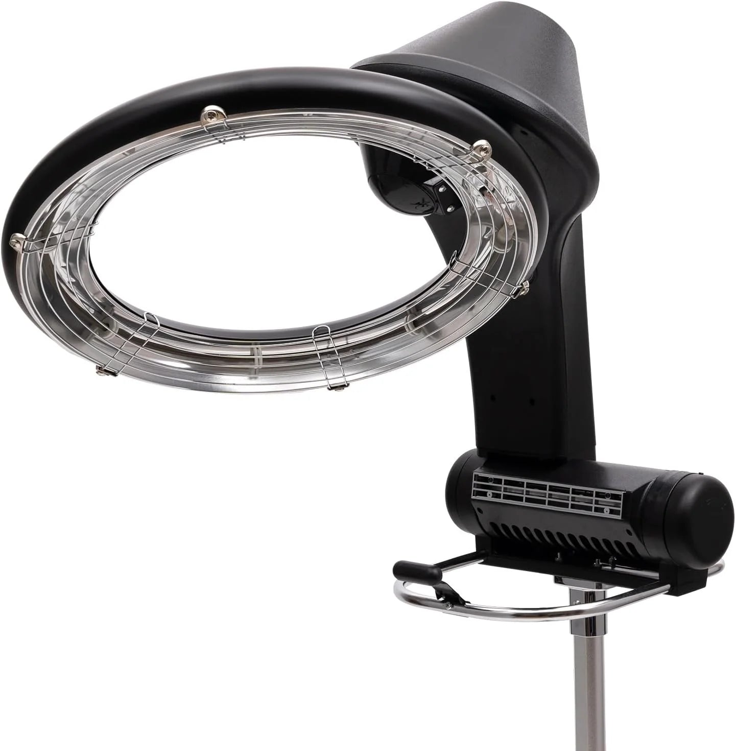 Hair Dryer, 1200W Hair Salon Color Processor Dryer with Infrared Technology, 6 Modes, 360 Efficient Heating, Adjustable Height, Rolling Base for Salon & Home Use, Quiet Care, Black