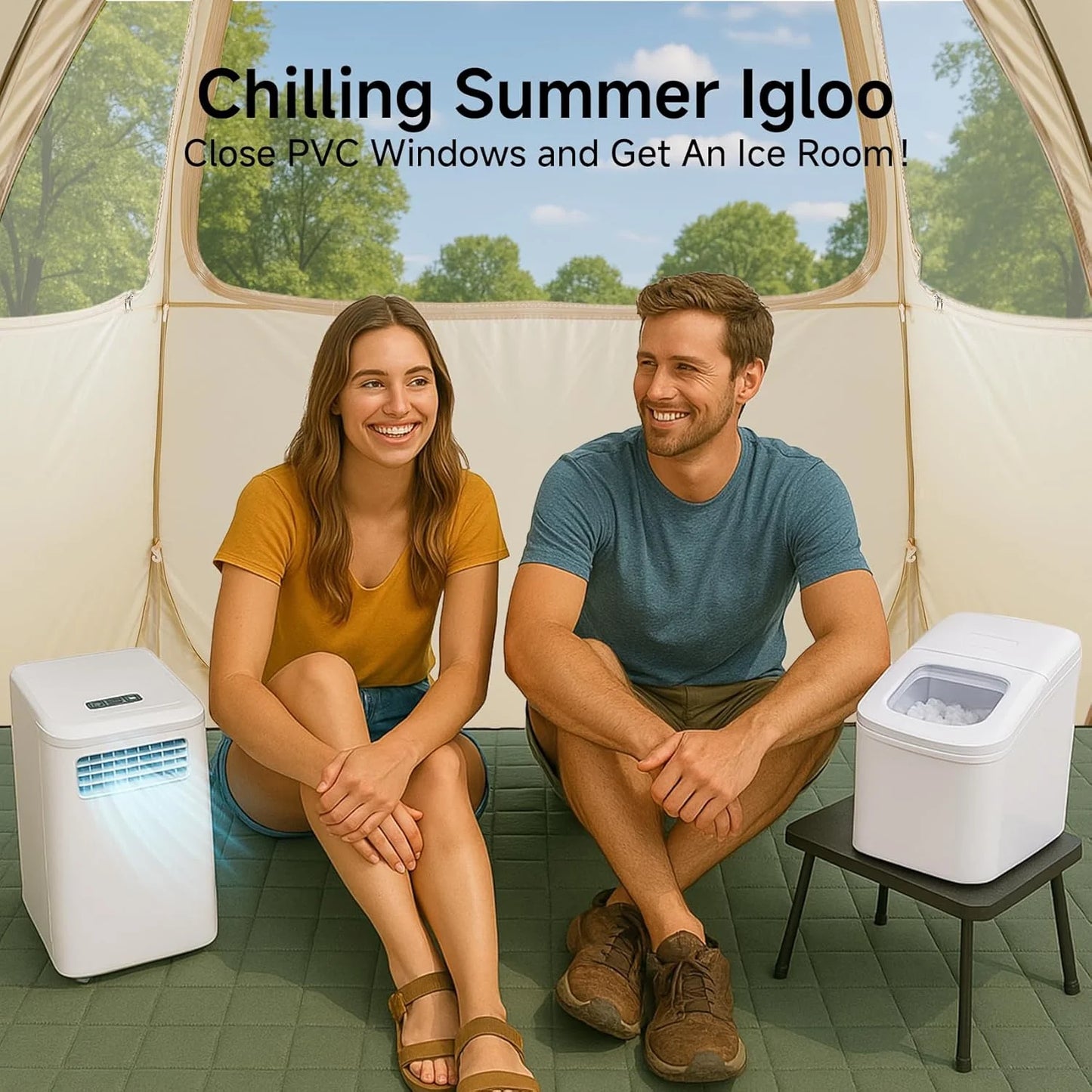 Screen gazebo, sleeps 6-10-15 people Igloo-style canopy tent with mosquito net on the sides Perfect for garden, patio, backyard