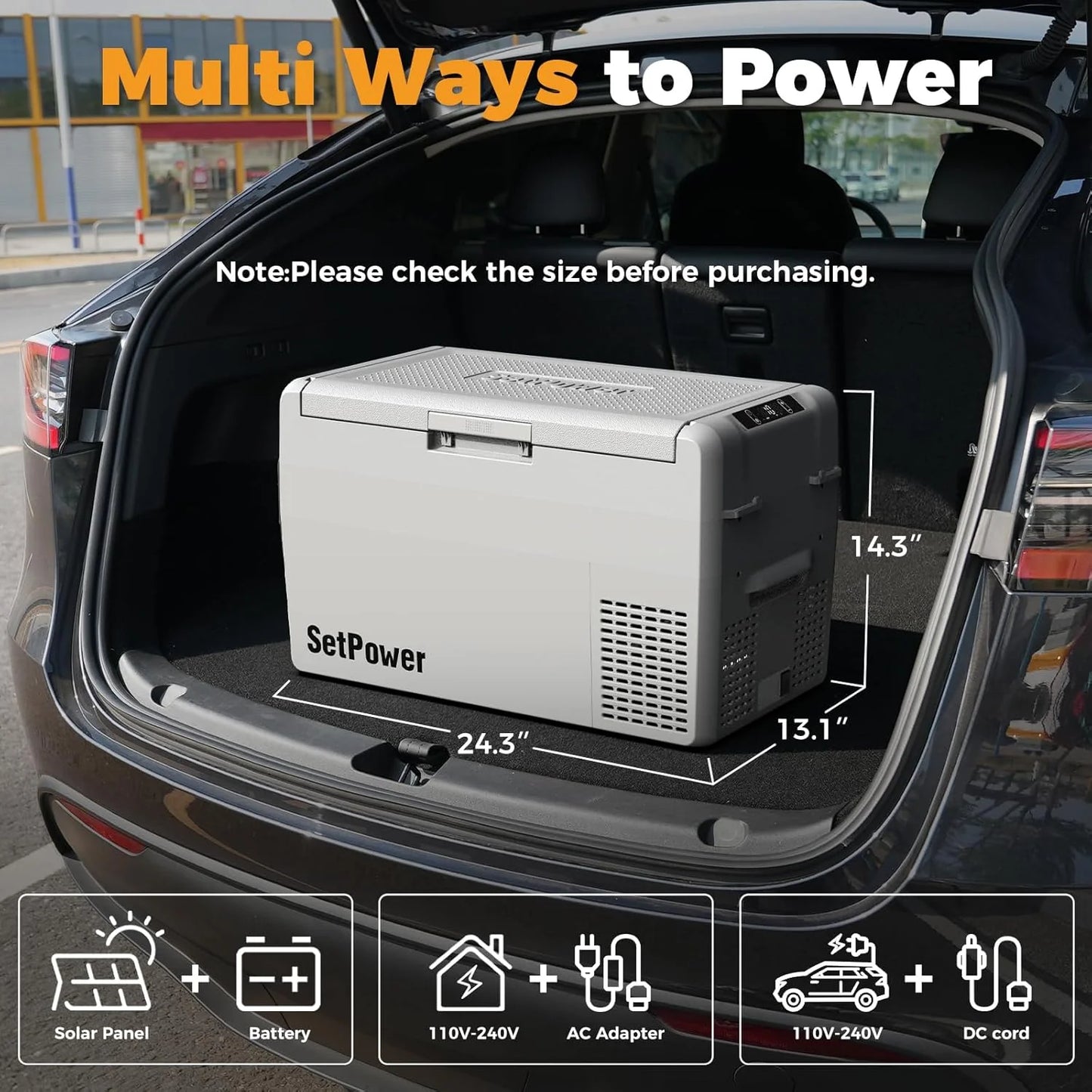 12V Refrigerator 21 Quart Portable Freezer 50 Hours Keep Cool,Electric Cooler for Vehicles Car Refrigerator 12V Portable Fridge for Car Camping Truck Van RV SUV Road Trip Travel RF20