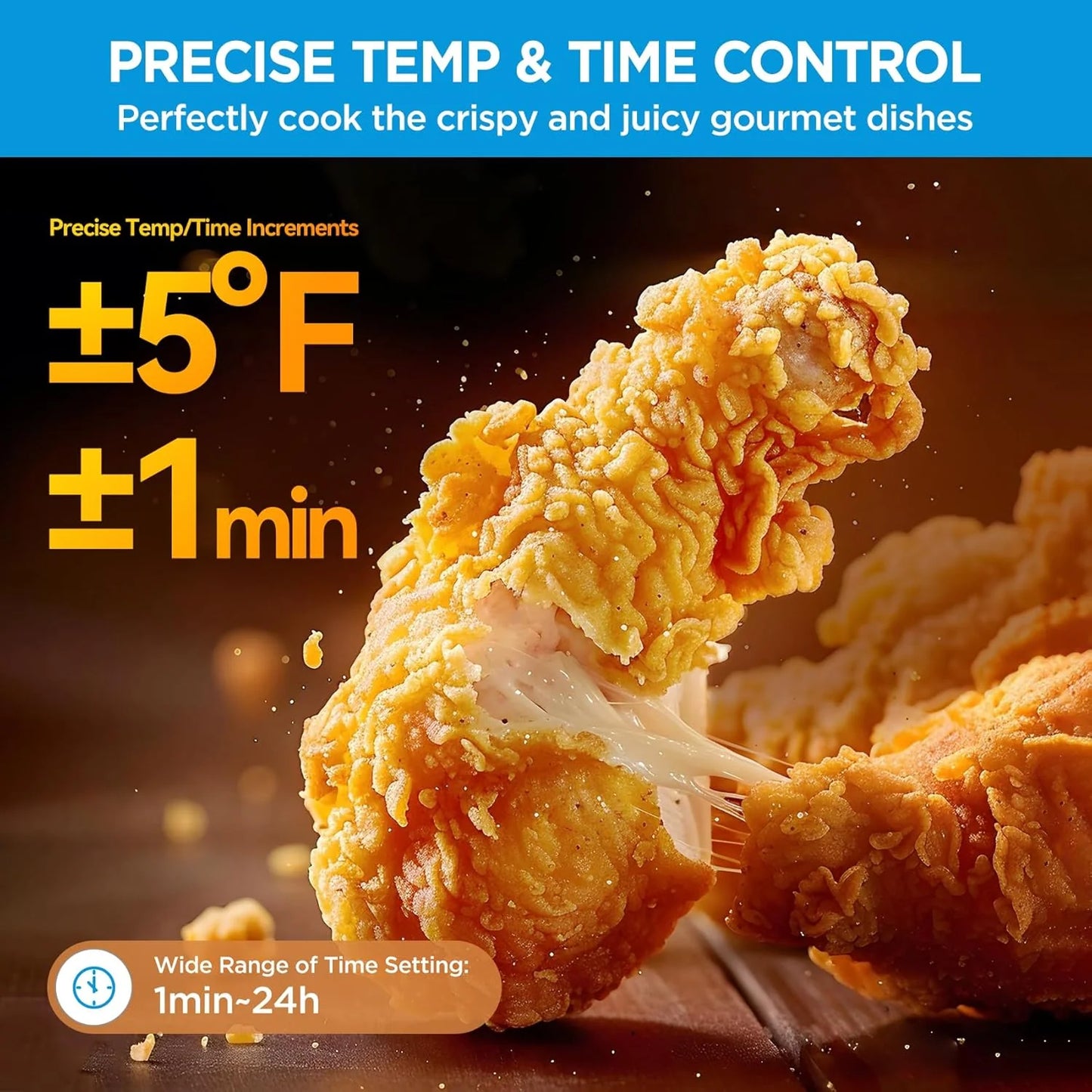 Flexify French Door Toaster Oven Air Fryer Combo, 26.4 QT, Extra Large Air Fryer Countertop Oven 10-in-1 Combo, 25% Faster Cooking and 90% Less Oil, Stainless Steel