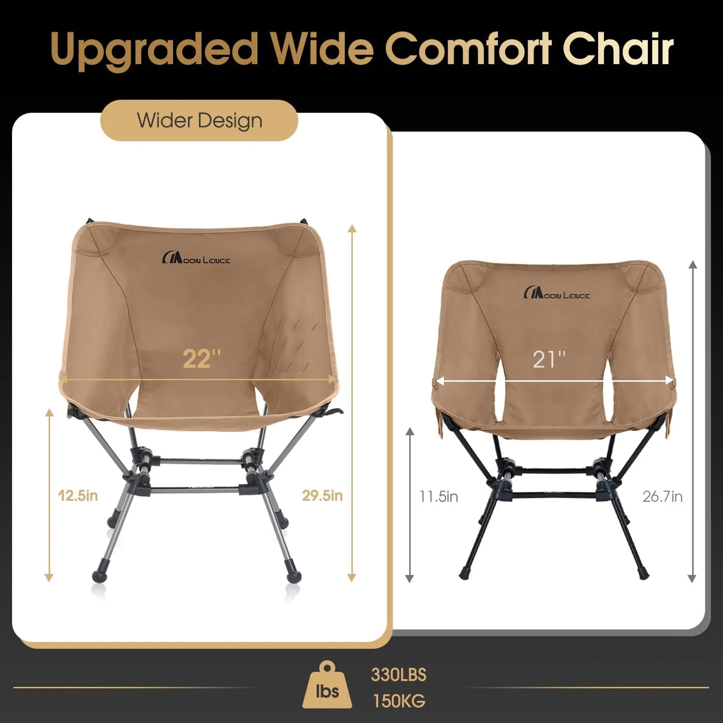 Portable Camping Chair Plus Folding Chair for Backpacking and Hiking