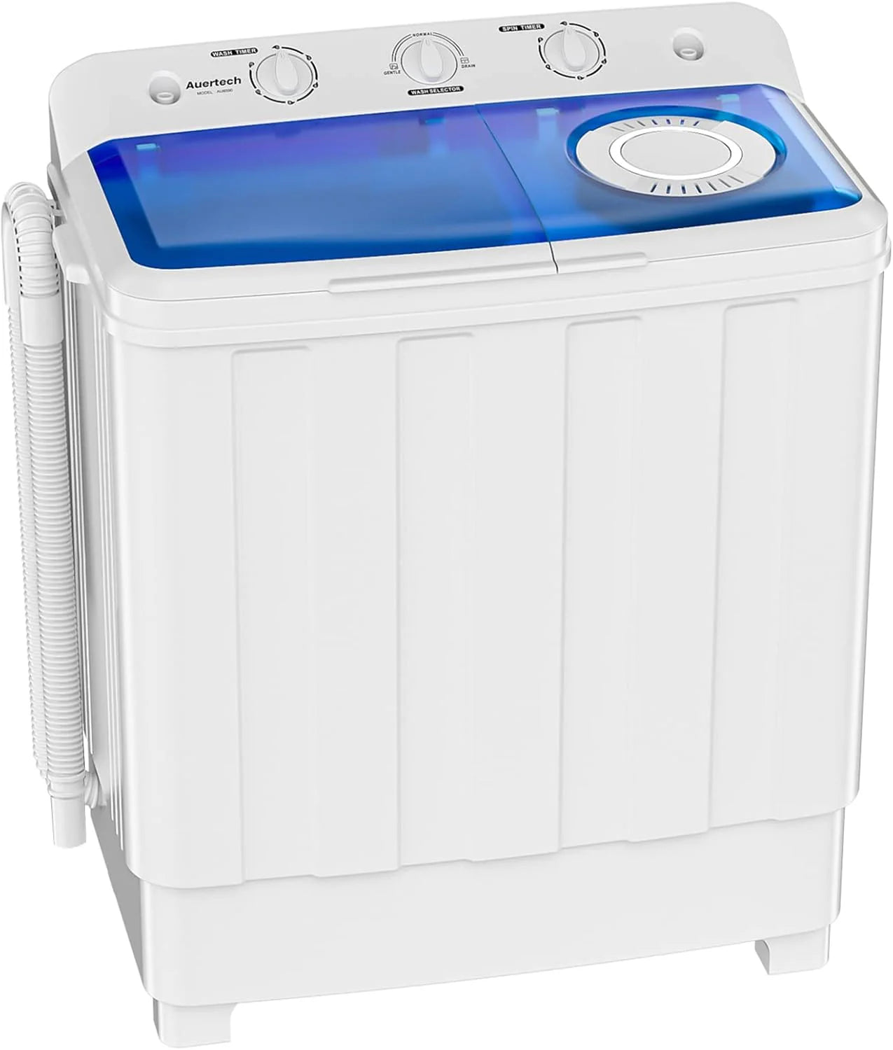 Auertech Portable Washing Machine 28lb Twin Tub Washing Machine Mini Compact Washing Machine with Drain Pump