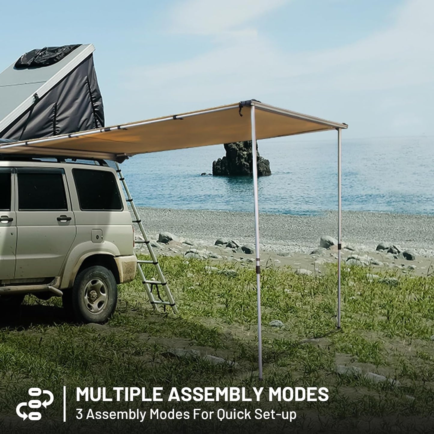 8.2 x 6.5 ft. Waterproof Car Awning for Campers and Trucks