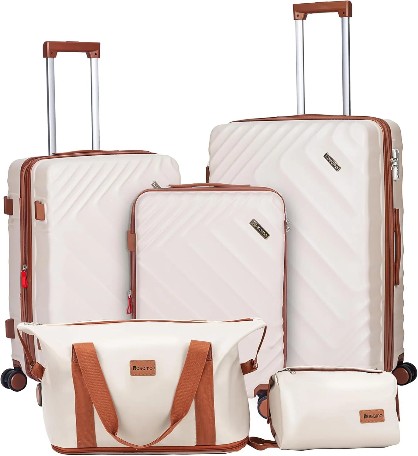 5 piece luggage set expandable suitcase 22x14x9 aviation certified durable waterproof travel set