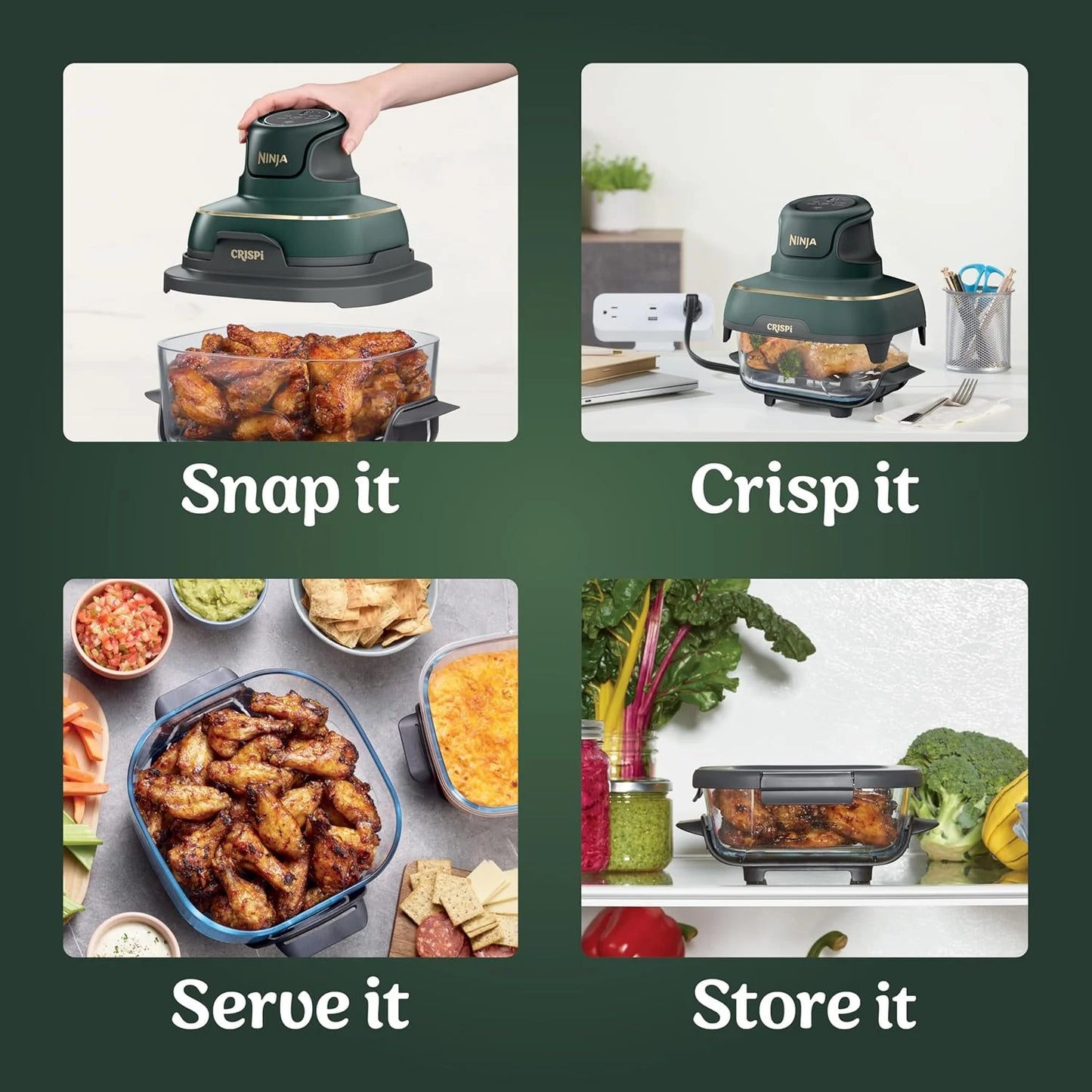 Crispi Air Fryer Microwave Freezer & Dishwasher Safe