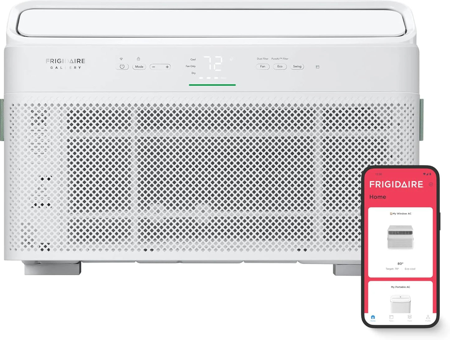 Frigidaire GHWQ103WC1 Inverter Quiet Temp Room Air Conditioner, 10,000 BTU with Wi-Fi Connected, Works with Alexa, Energy Star Certified, Easy-to-Clean Washable Filter, in White