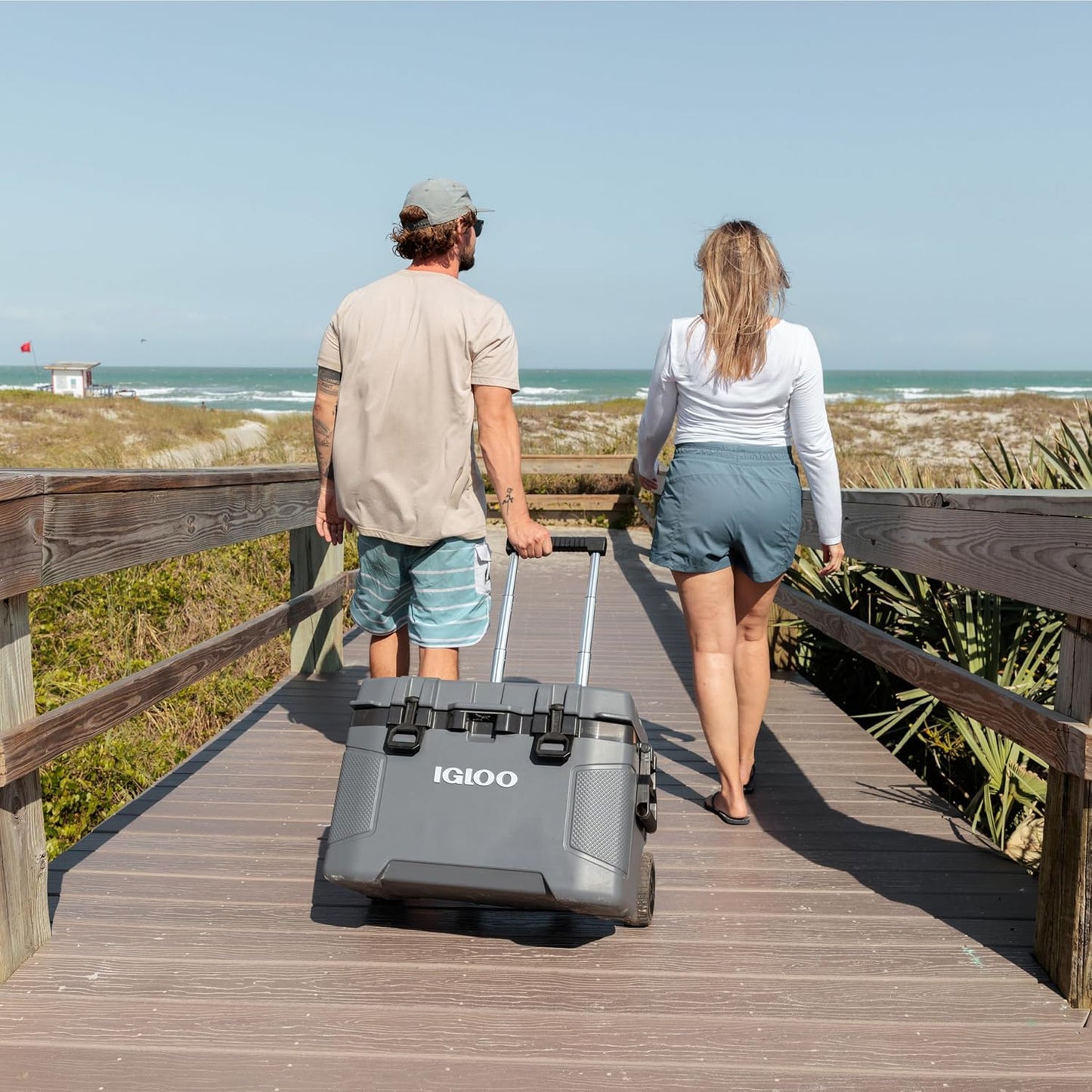 Igloo 52Qt Wheeled Cooler, Insulated Hard Shell Ice Chest