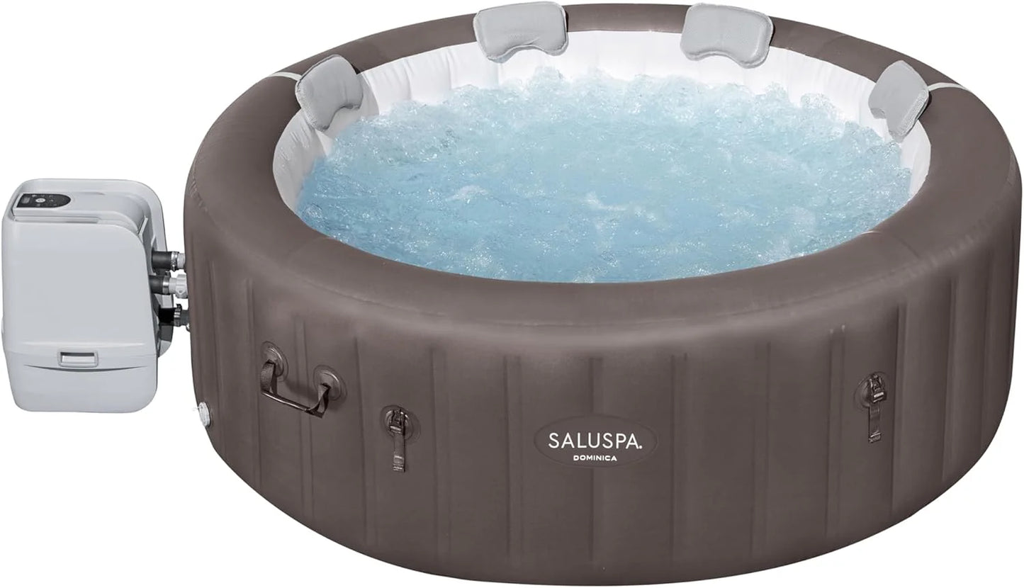 Bestway SaluSpa Miami EnergySense AirJet Inflatable Hot Tub Spa (71" x 26") | Portable Hot Tub with 2 Covers (1 Energy-Efficient Thermal Cover and 1 Standard Cover) | Fits Up to 2-4 Persons | Black