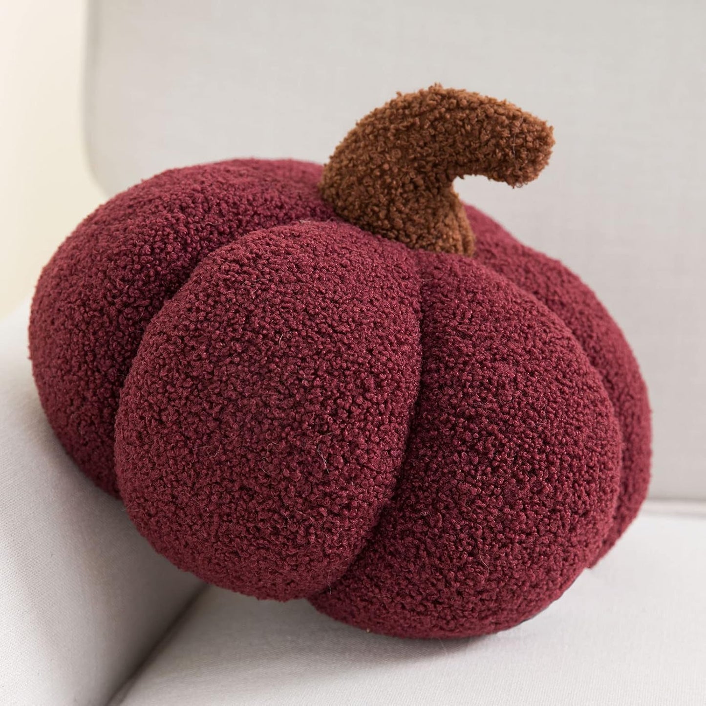 Teddy Fleece Pumpkin Throw Pillows