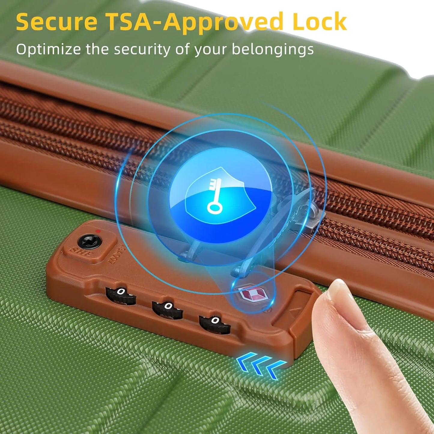 6-piece luggage set, expandable hardshell suitcase set with spinner wheels, lightweight rolling luggage set