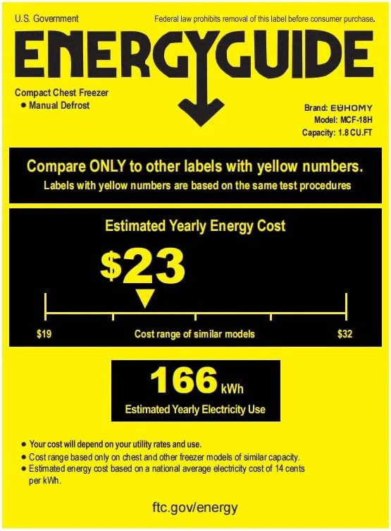 EUHOMY 3.5 Cu.Ft Chest Freezer with Removable Basket, Small Deep Freezer Adjustable 7 Thermostat, Quiet Mini Freezer Free-Standing Top Door, Energy Saving for Apartment/Garage/Basement/Dorm/Home,Black