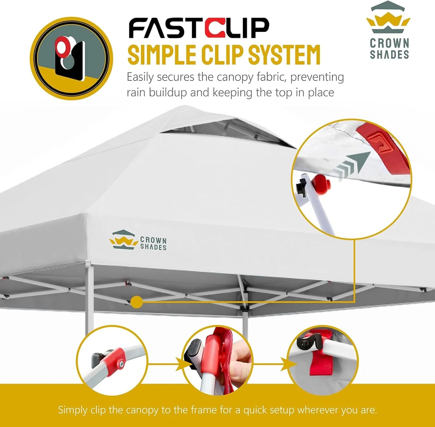 10x10 Pop-Up Awning - One-Click Installation Beach Tent - Outdoor Sunshade Silver Coated Top, 3 Heights and 4 Sand Pockets