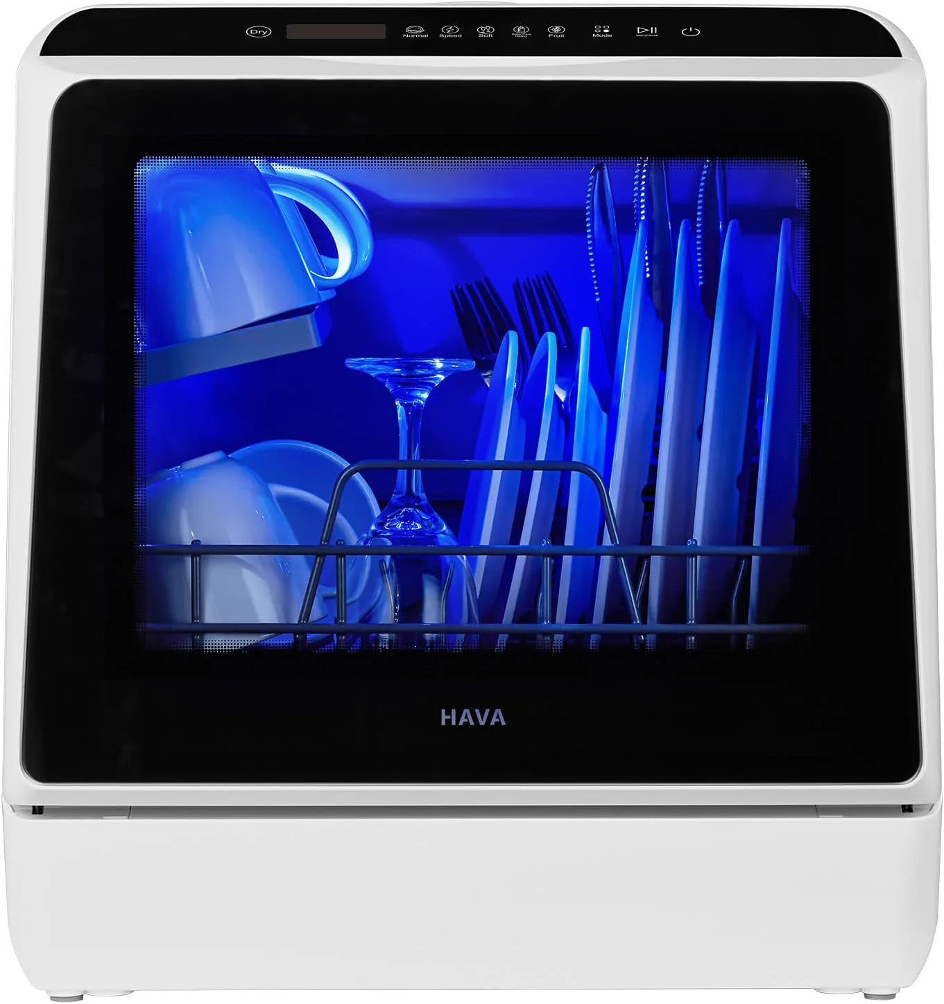 HAVA tabletop dishwasher, 6-program portable dishwasher with built-in 5-liter water tank