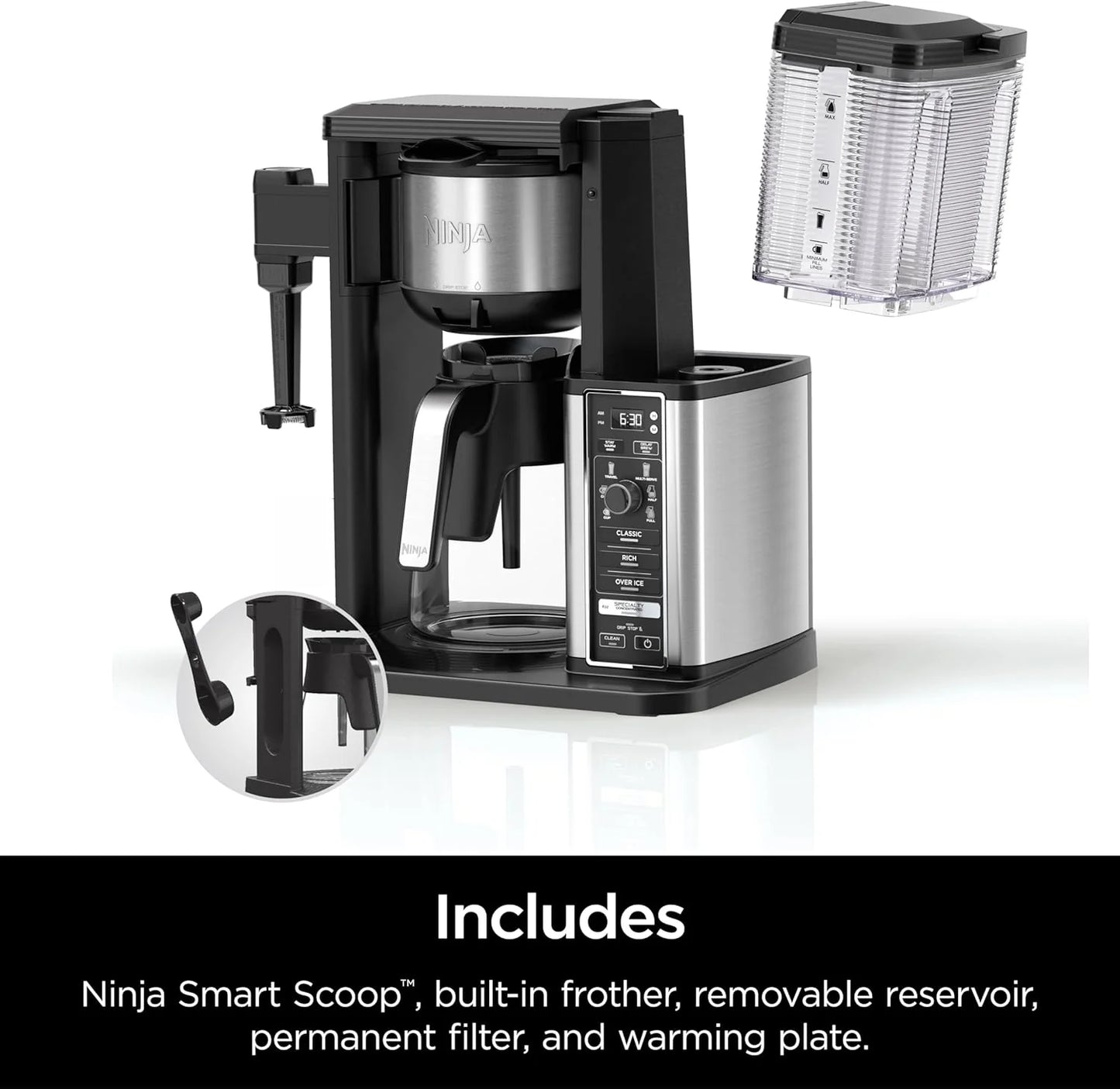Extra Large Hot and Iced Coffee Maker with Fast Cold Brew, 4 Brewing Methods, 8 Sizes (Small to Travel), Single-Cup Coffee Maker, 12-Cup Capacity