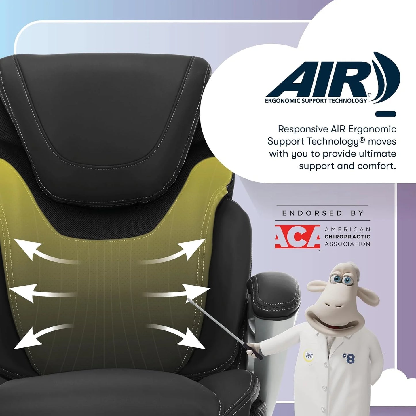 Executive office chair, ergonomic computer desk and chair