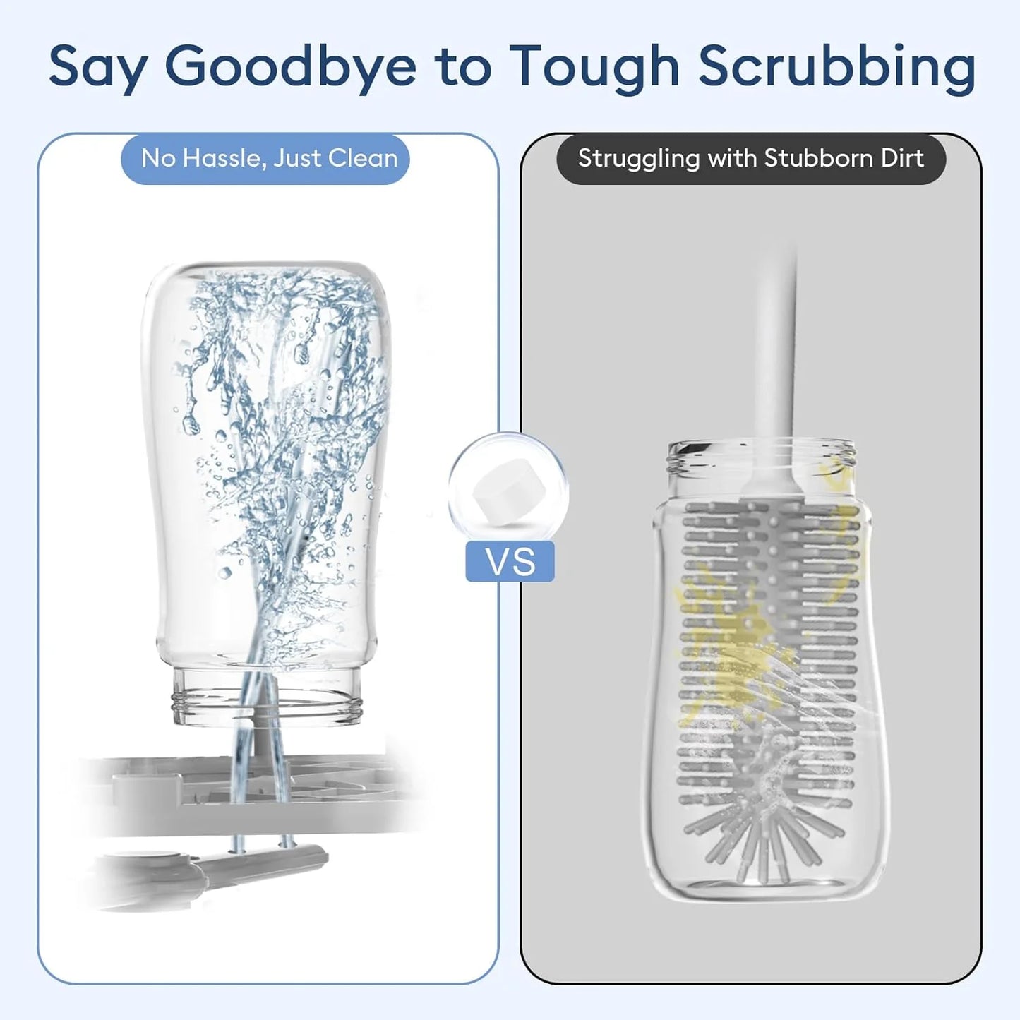 Baby Bottle Washer-19 Min Rapid Wash, Sterilizer and Dryer, All-in-One Cleaner, Bottles, Pump Parts & Baby Essentials