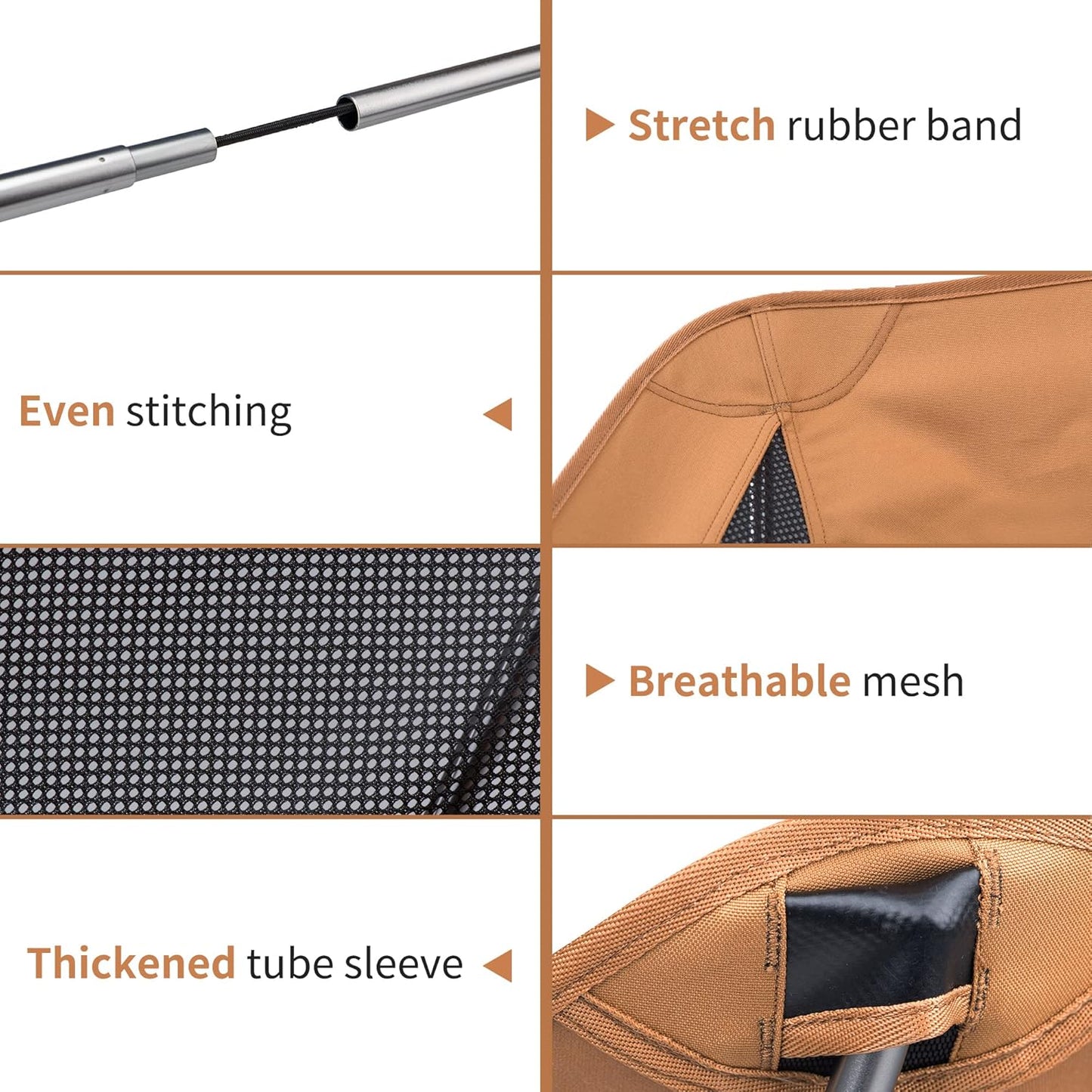 Ultralight Camping Chair 2.12 lbs Portable Backpacking Chair Folding Hiking Chair