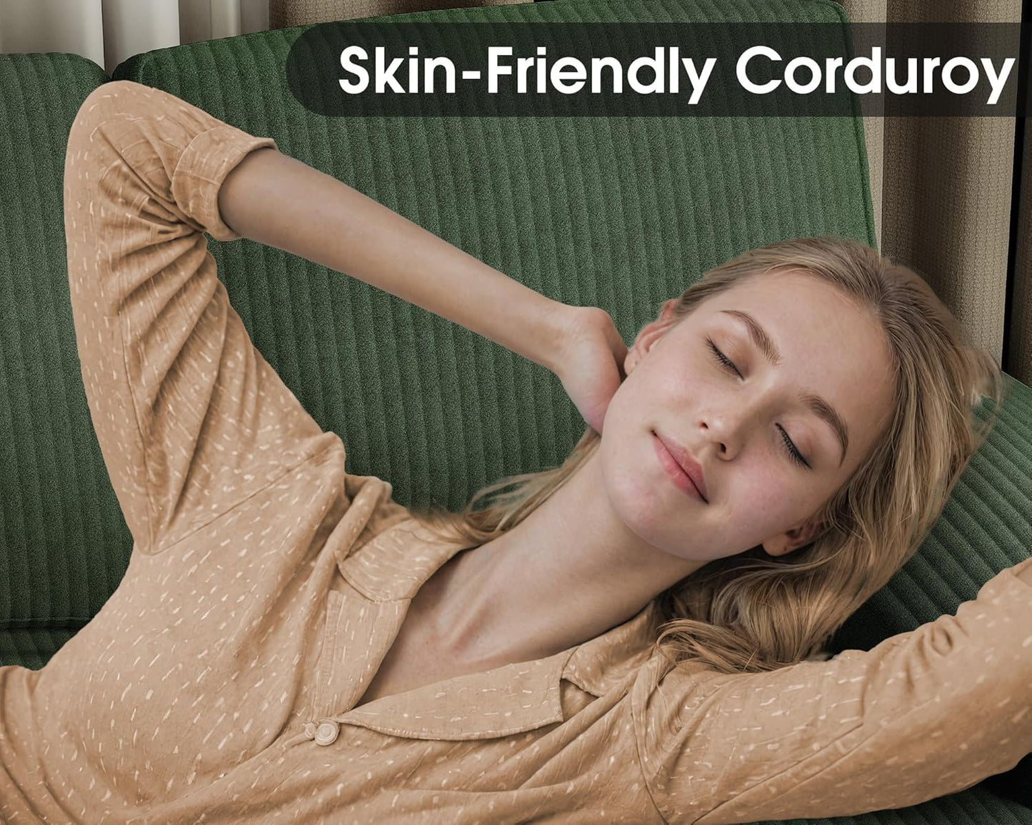 Furmax Sectional Couches for Living Room, U-Shaped Sofa Couch with Linen Fabric, 4 Seat Sofa Set with Double Chaise for Apartment (Fabric, Grey)