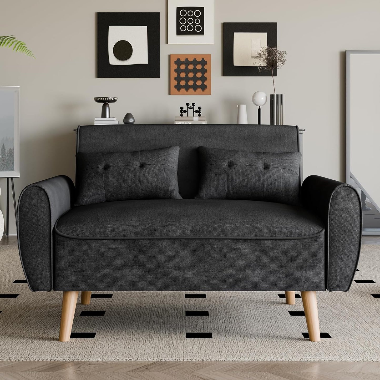 47" Small Modern Loveseat Sofa
