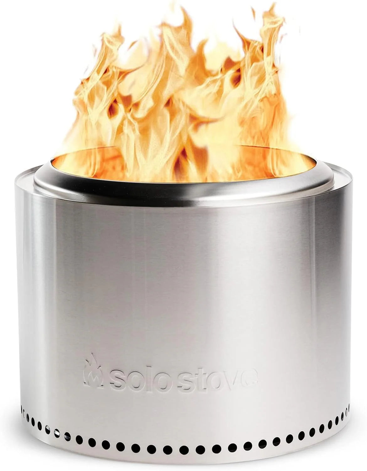 Solo Stove Bonfire 2.0 with Stand, 19.5 Inch Smokeless Fire Pit with Removable Ash Pan - Portable Outdoor Fire Pit - Stainless Steel Wood Burning Fireplace, Ideal for 4-6 People, 21.75 lbs