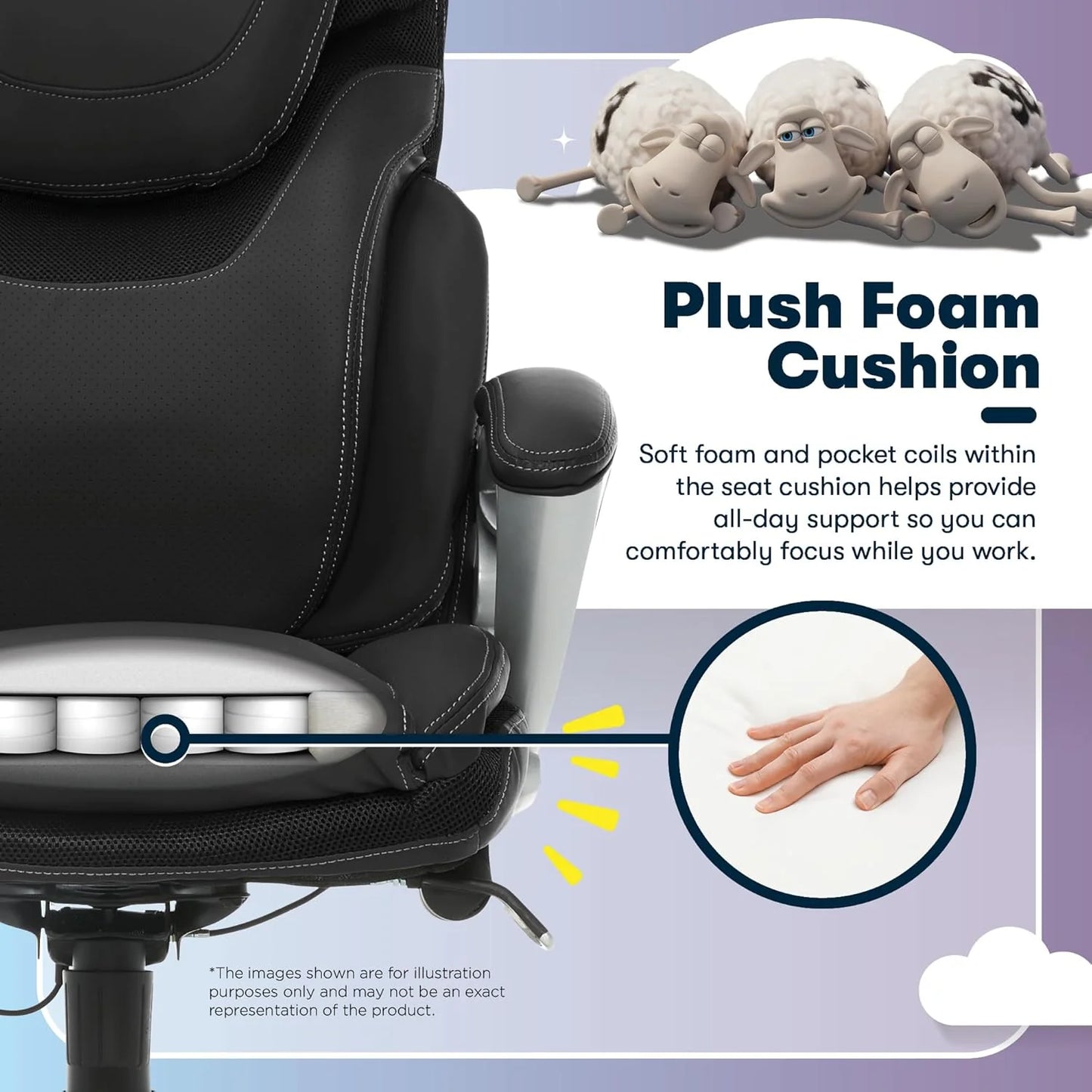 Executive office chair, ergonomic computer desk and chair