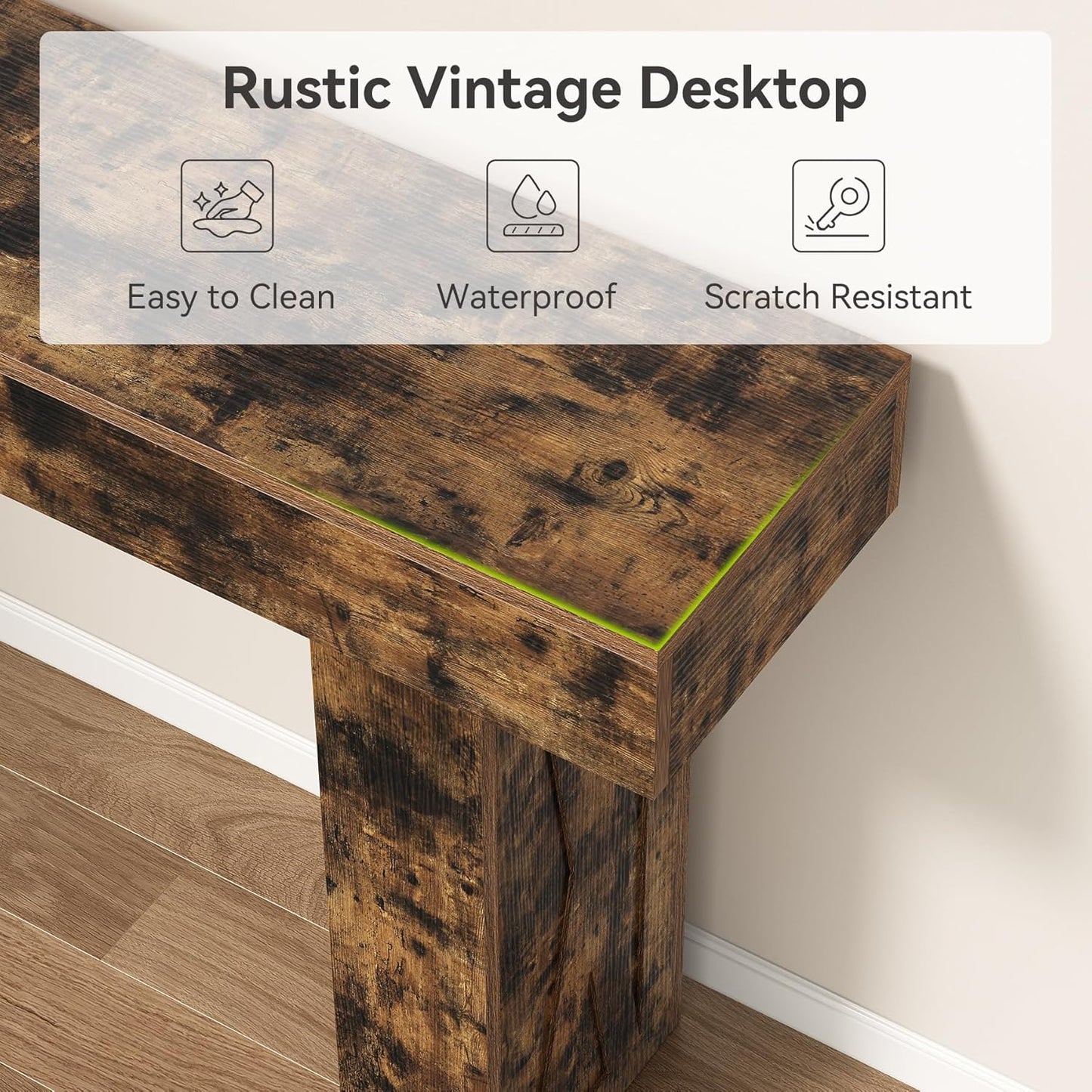 63-Inch Narrow Console Table Modern Sofa Table for Hallway