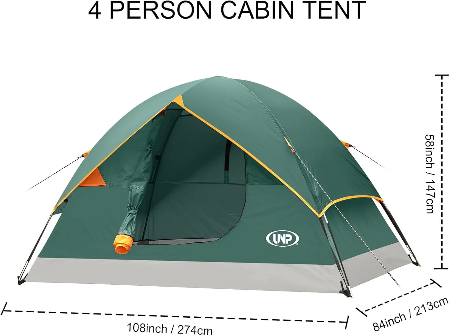 Camping Tent 2/3/4/6 Person Dome Tent Portable Camping Tent for Outdoor and Backpacking Beach