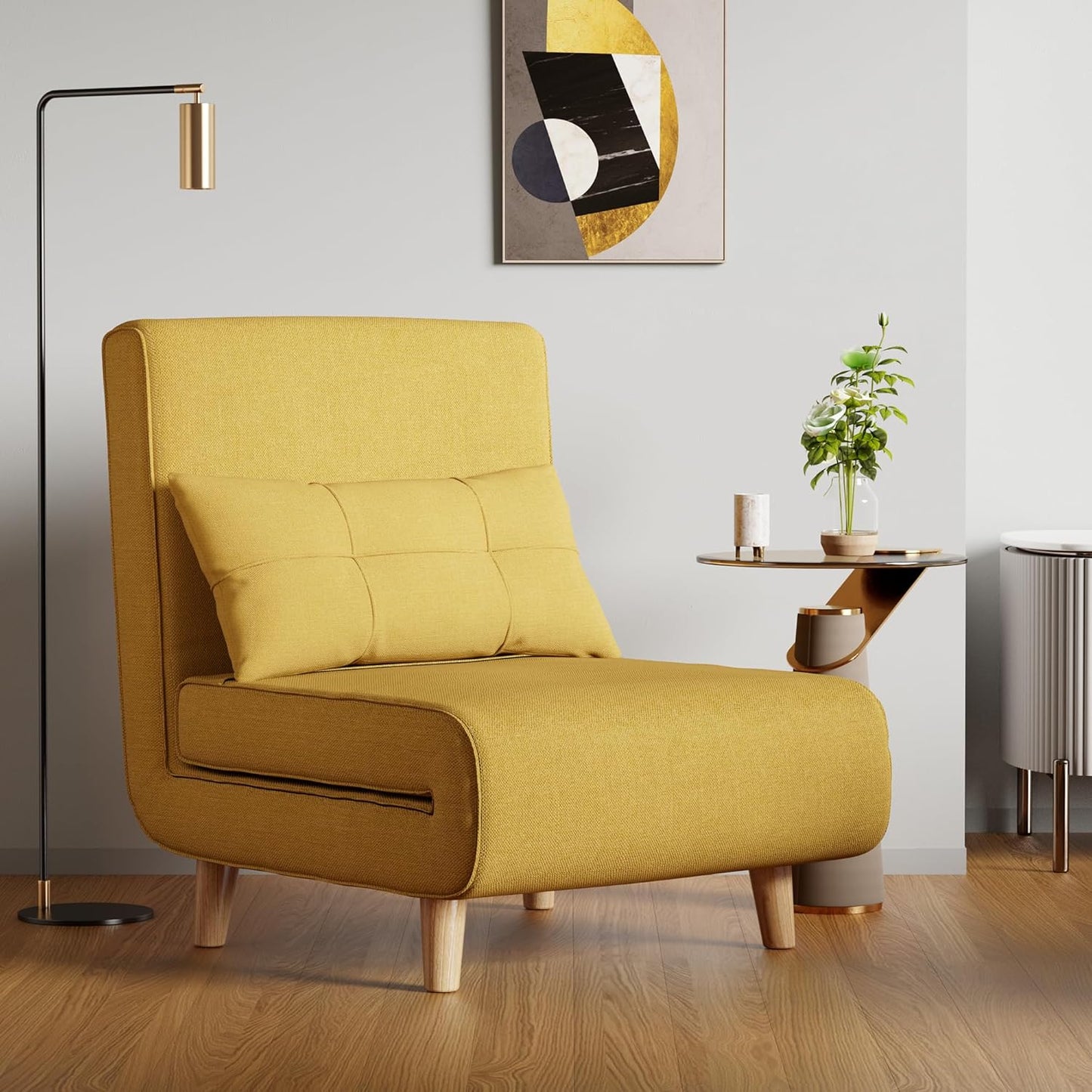 3-in-1 sleeper chair bed, convertible chair bed futon sofa with adjustable backrest