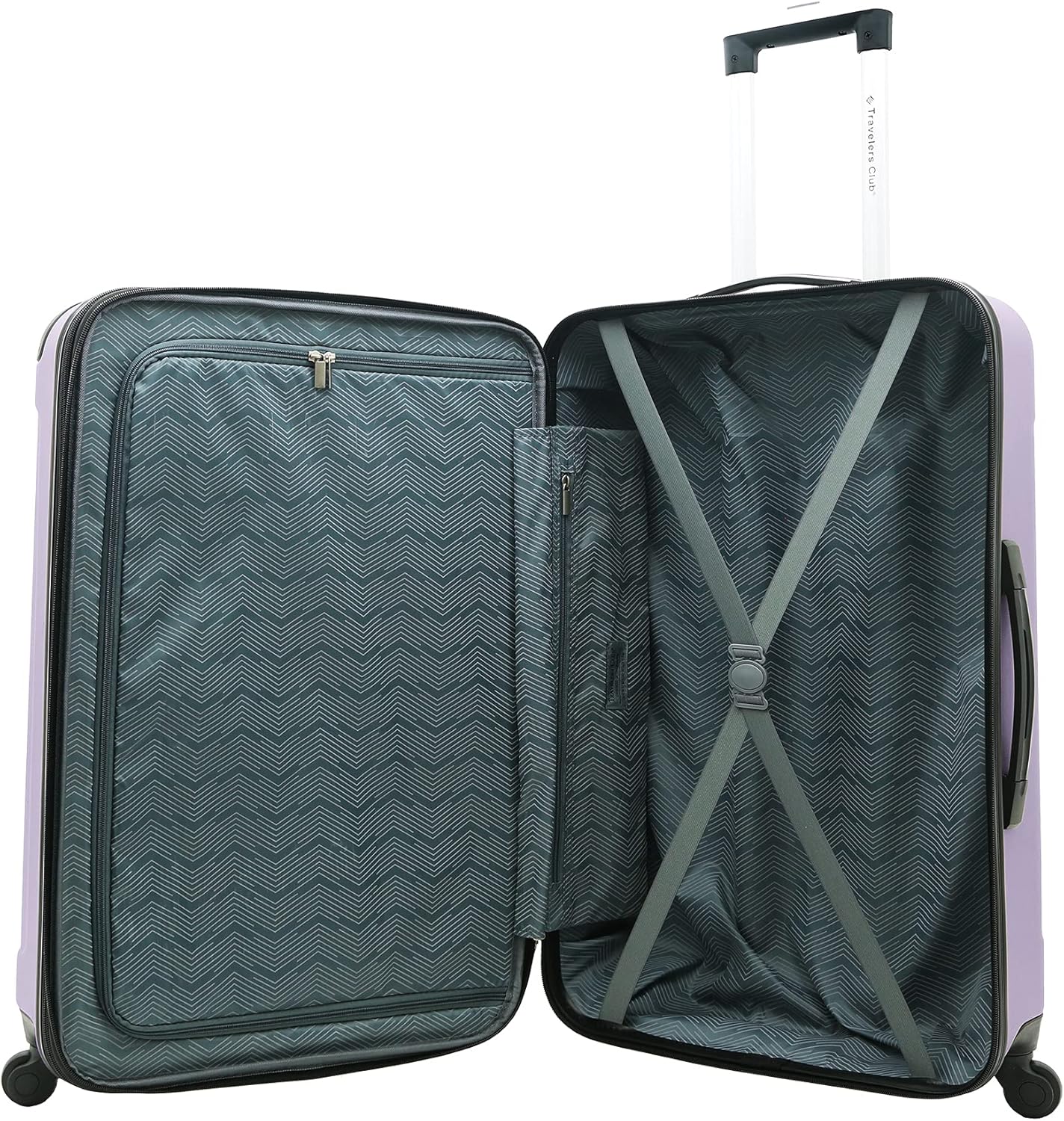 Hardside Travel Luggage, Lilac, Set of 4