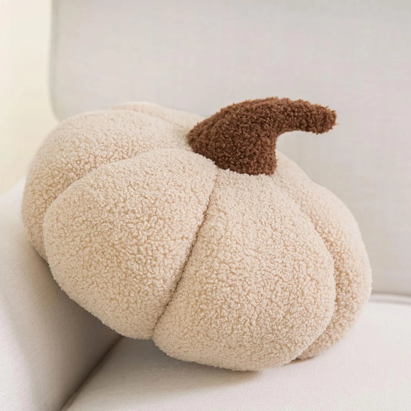 Teddy Fleece Pumpkin Throw Pillows