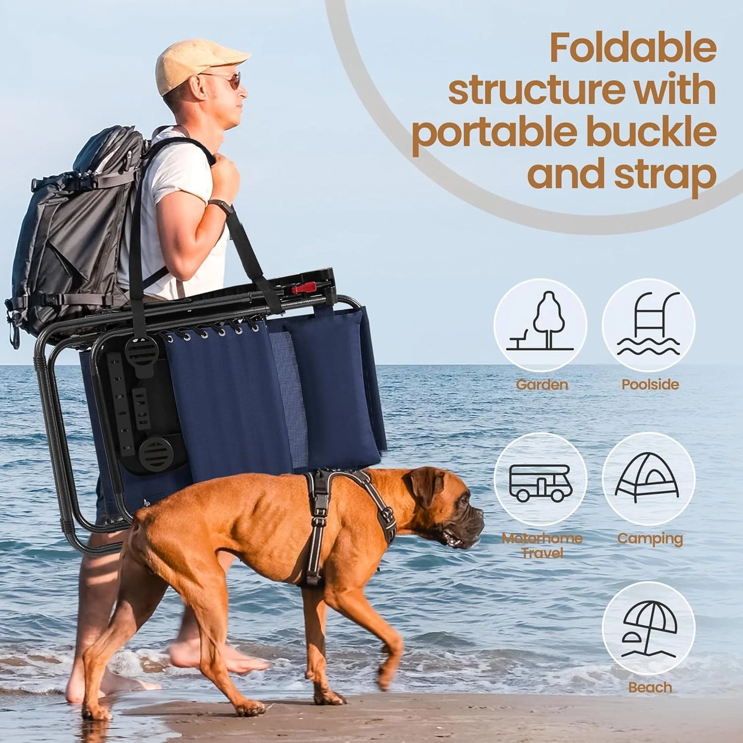 3PCS Zero Gravity Recliner Portable Outdoor Reclining Chair Set w/Side Table Folding Chaise Lounge Chairs