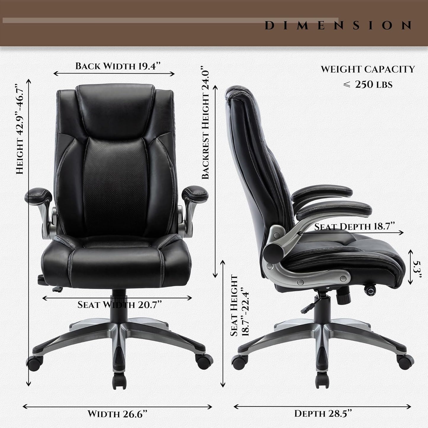 Executive Office Chair Computer Desk Chair Swivel Home Office Chair Upgraded Casters
