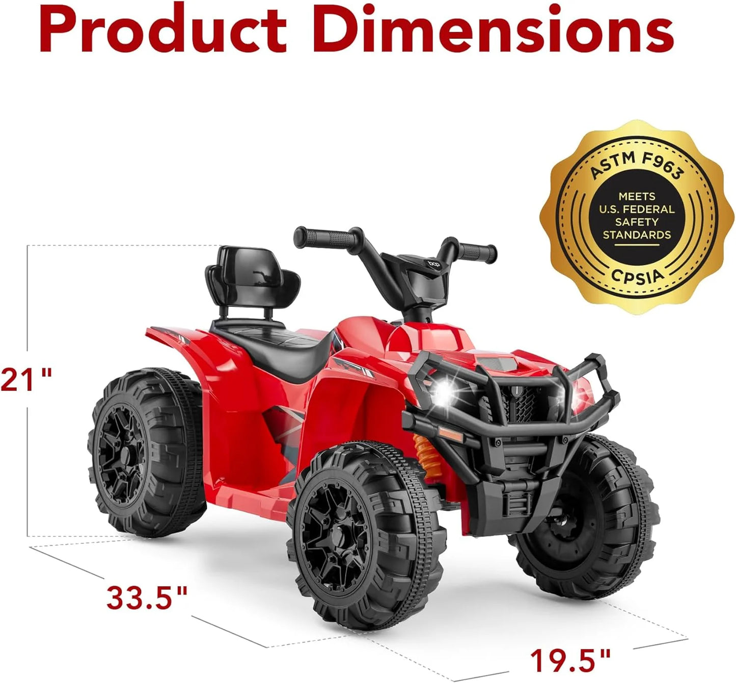 Best Choice Products 12V Kids Ride-On Electric ATV, 4-Wheeler Quad Car Toy w/Bluetooth Audio, 2.4mph Max Speed, Treaded Tires, LED Headlights, Radio