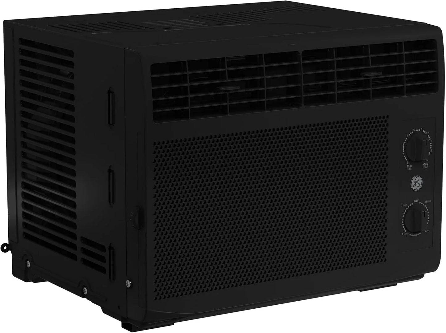 GE Window Air Conditioner Unit, 5,000 BTU for Small Rooms up to 150 sq ft. with Manual Adjustable Fan and Cooling Settings, Perfect for Small Bedroom or Living Room, Easy Install Kit Included, White