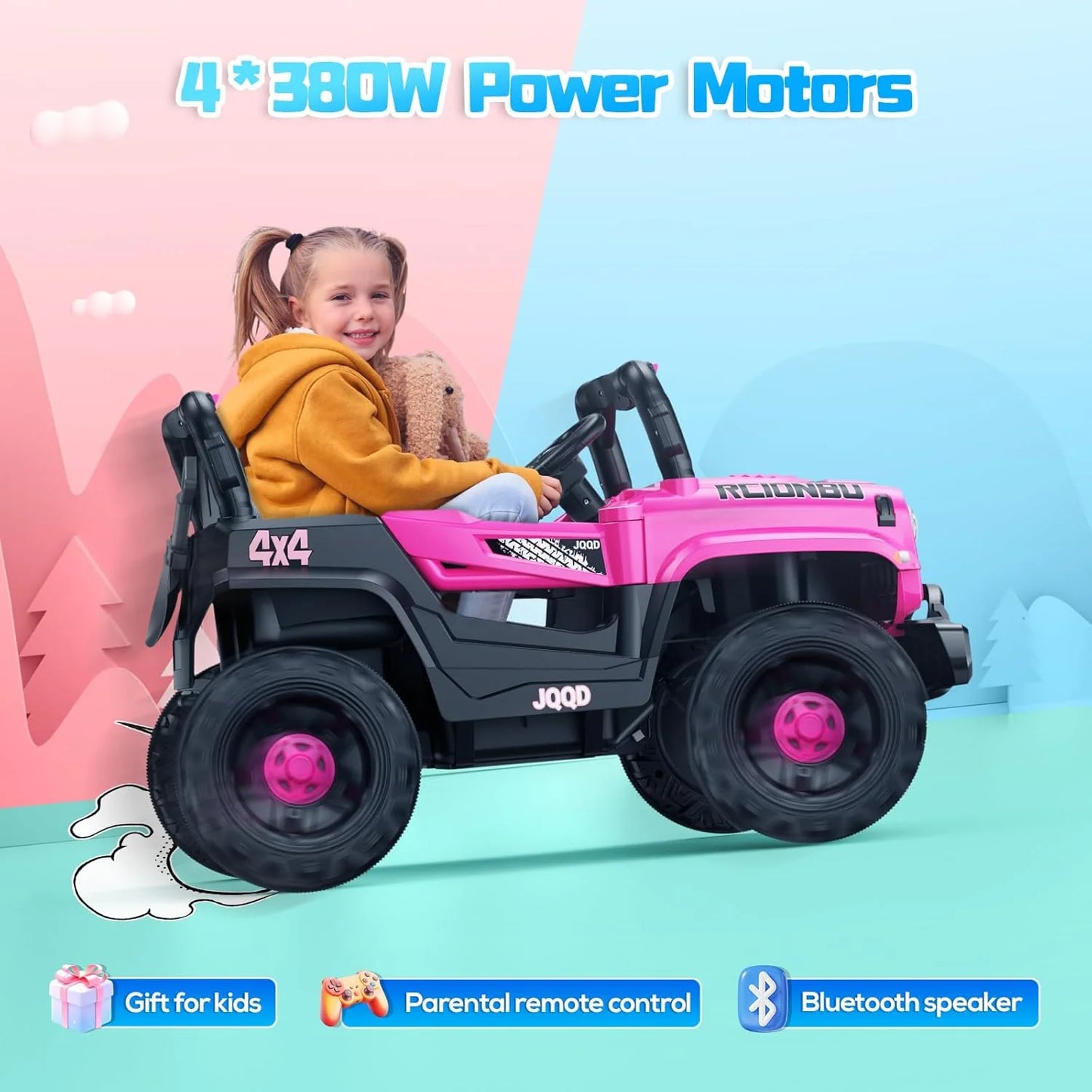 SEALIGHT 12V Children's Driving Truck Model 380 Watt Motor Emergency Braking Function